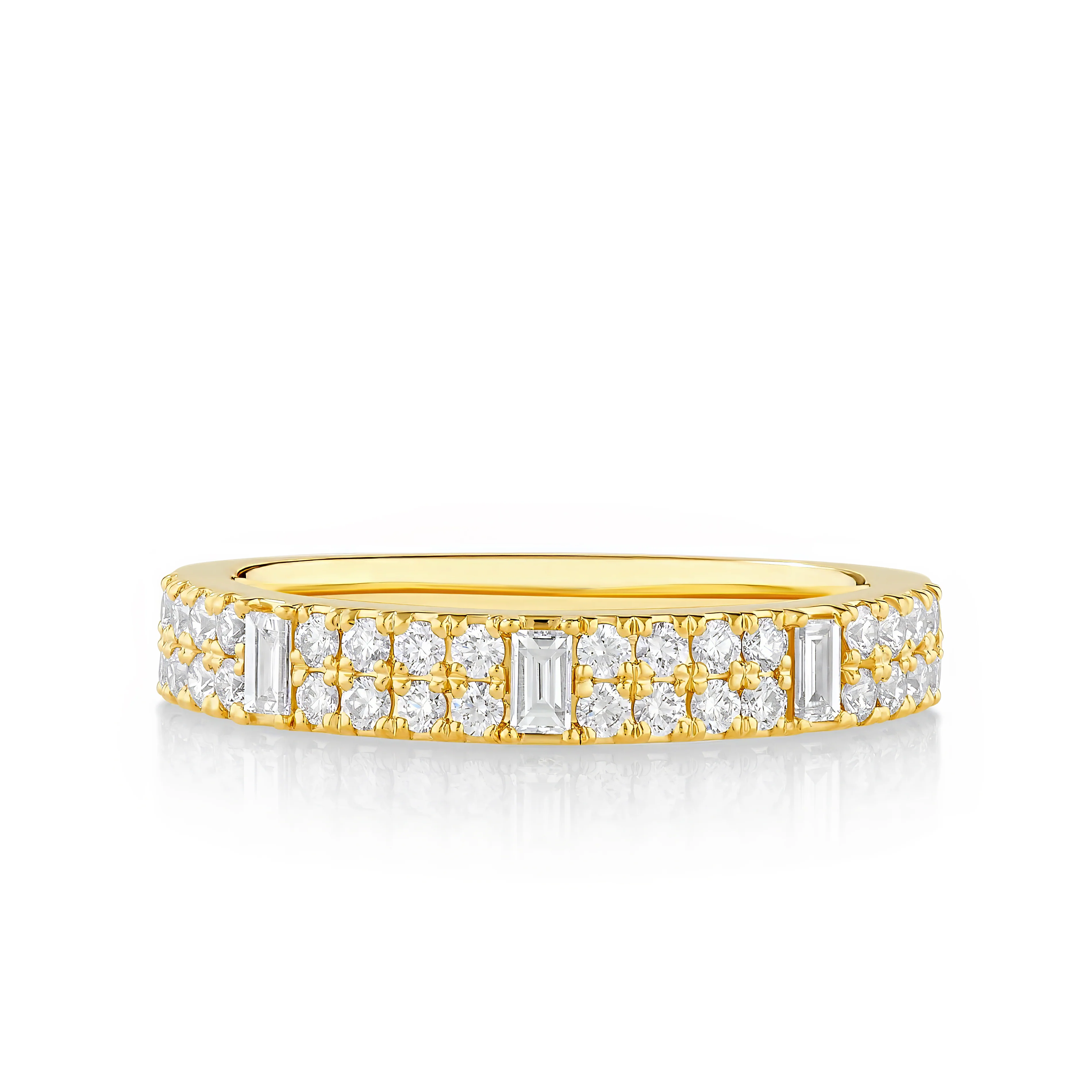 Henri Daussi 18k Yellow Gold Diamond Band - Image 2