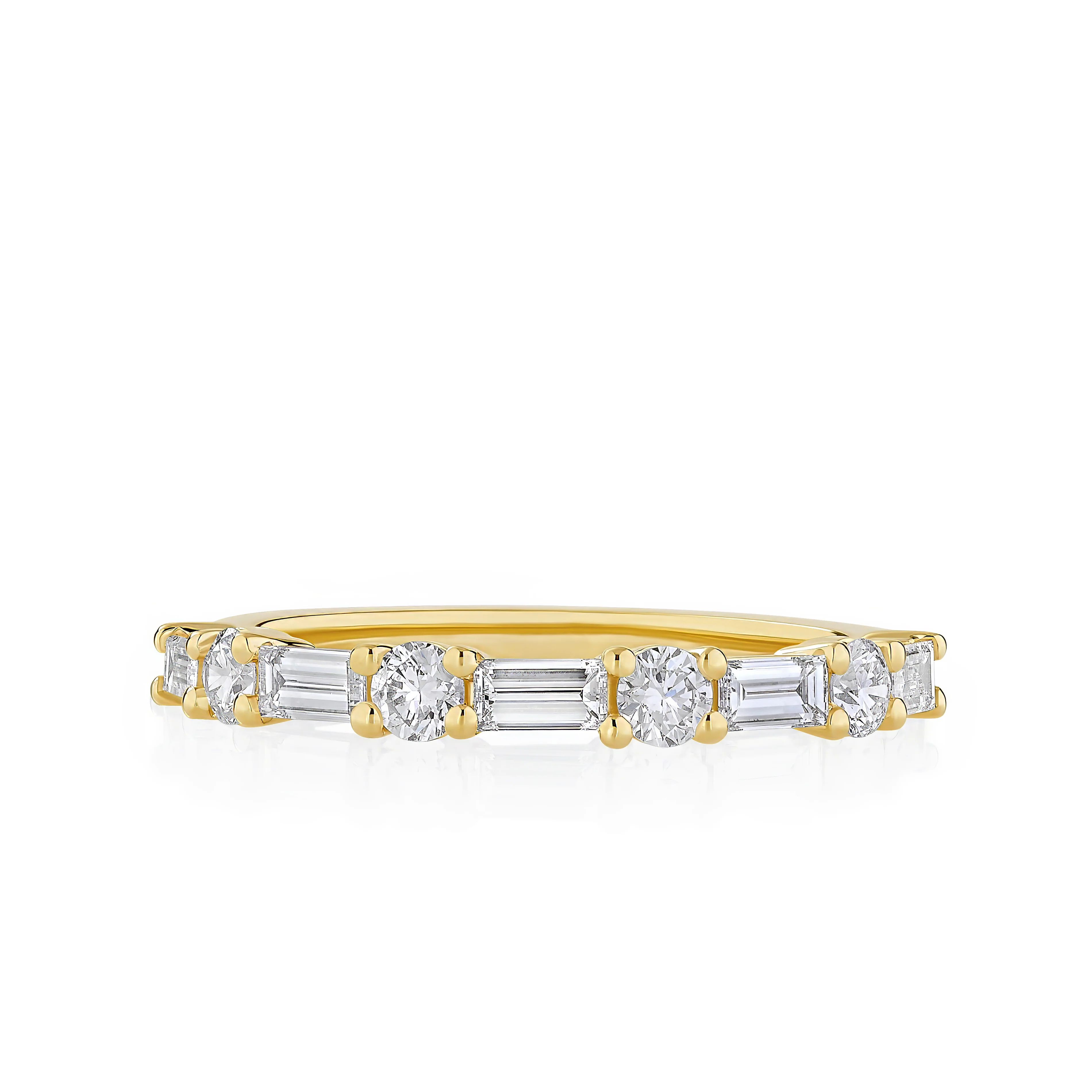 Henri Daussi 18k Yellow Gold Diamond Band - Image 2