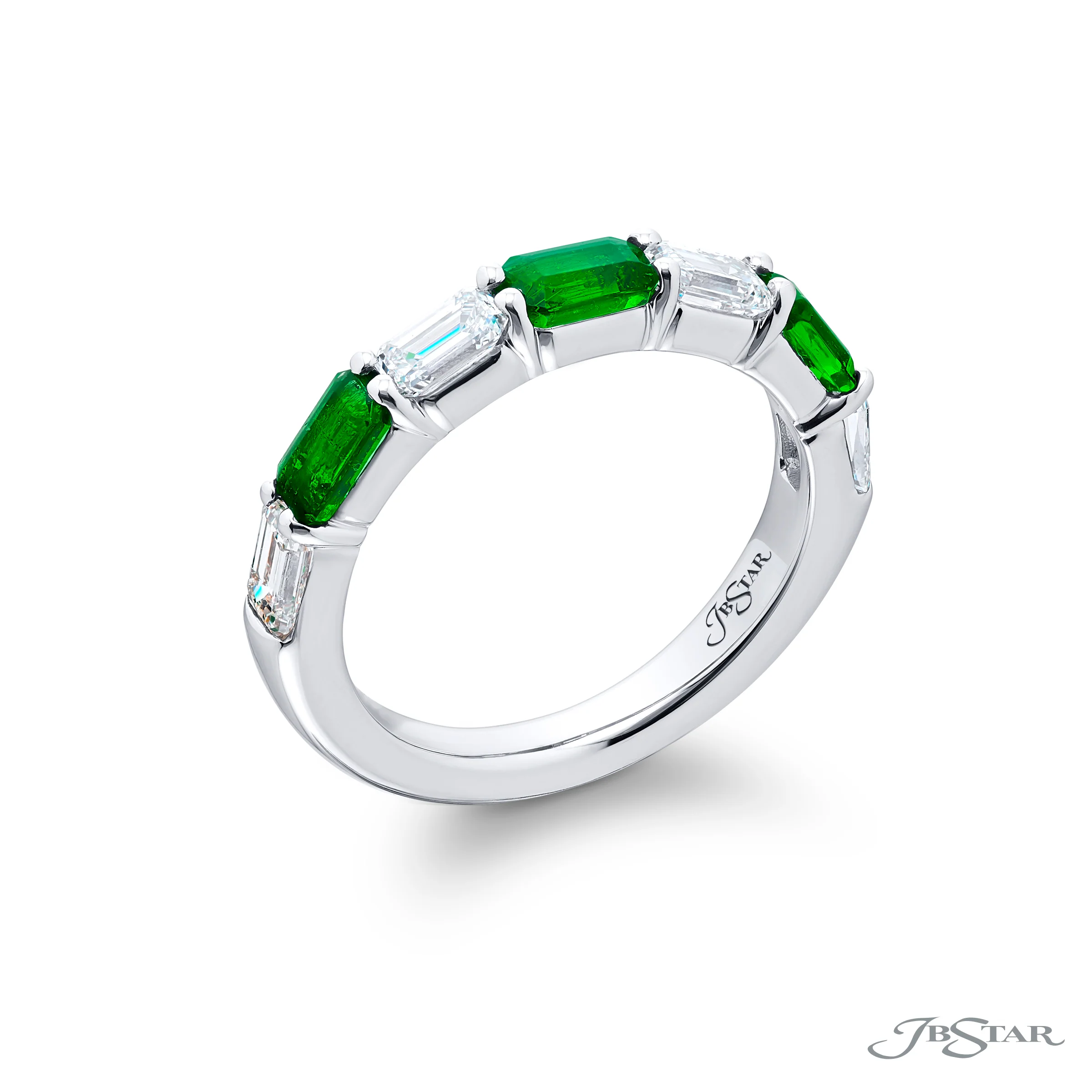 Jb Star Platinum Diamond & Colored Gemstone Band - Image 2
