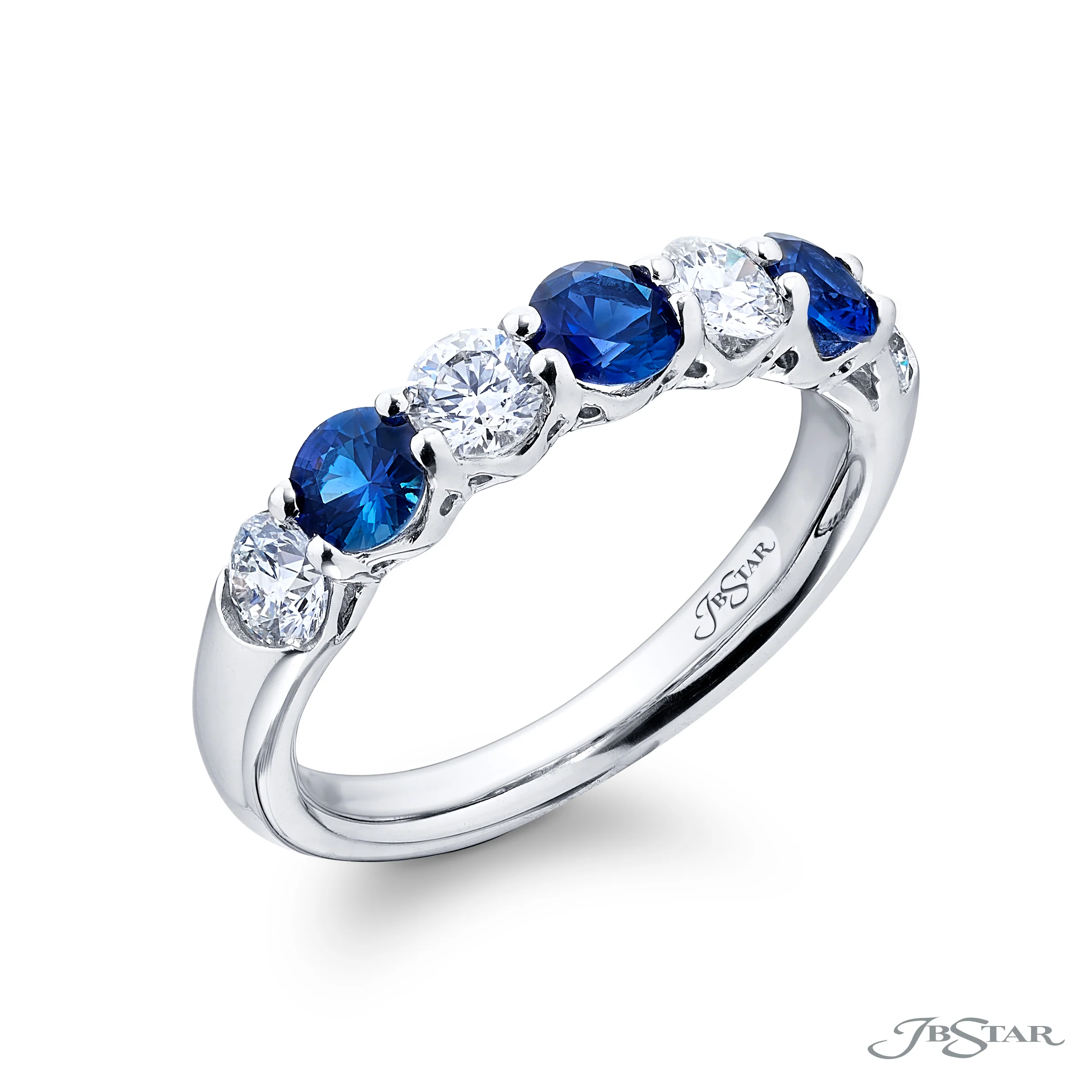 Jb Star Platinum Diamond & Colored Gemstone Band - Image 2