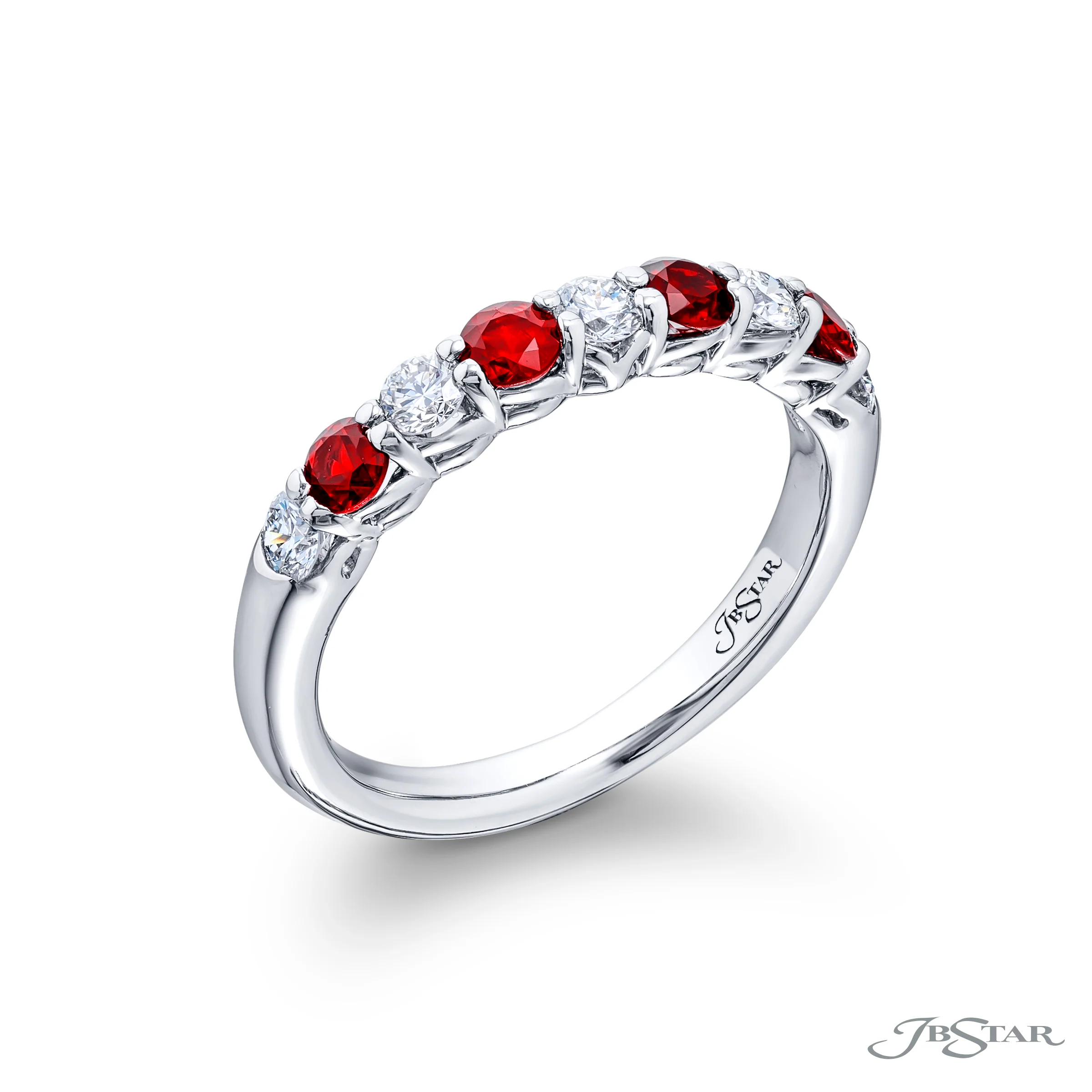 Jb Star Platinum Diamond & Colored Gemstone Band - Image 2