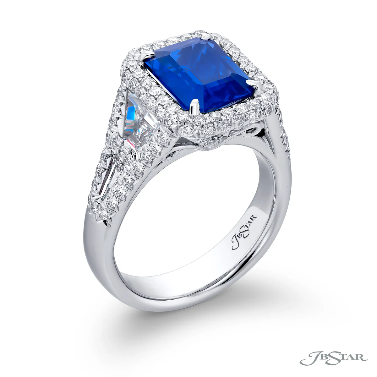 Jb Star Platinum, Sapphire, And Diamond Ring