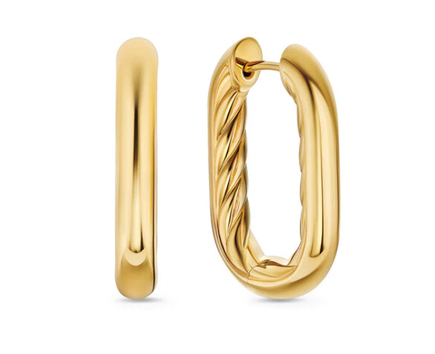 David Yurman Madison® Smooth Hoop Earrings In 18k Gold, 24.3mm - Image 2