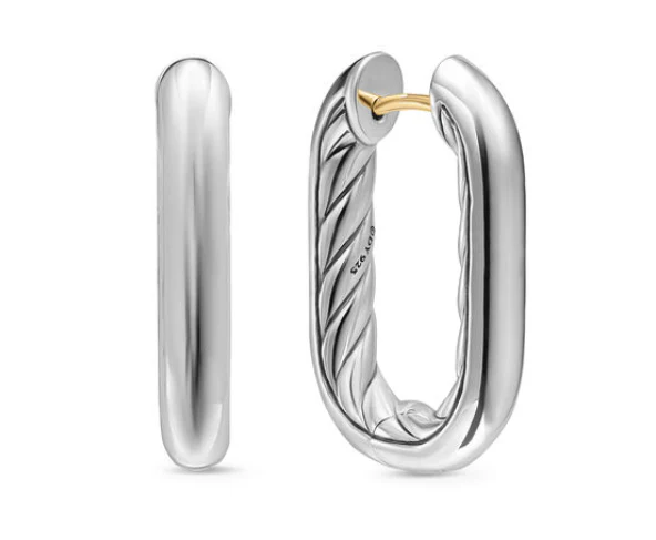 David Yurman Madison® Smooth Hoop Earrings In Sterling Silver, 24.3mm - Image 2