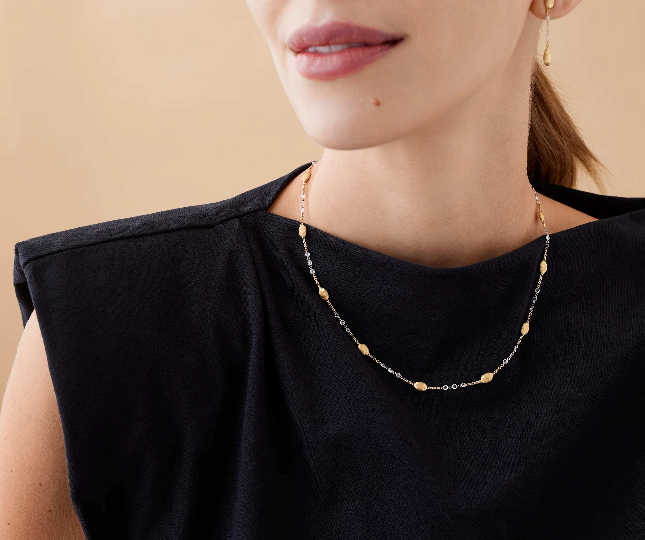 Marco Bicego 18k Yellow Gold And Diamond Siviglia Necklace - Image 3