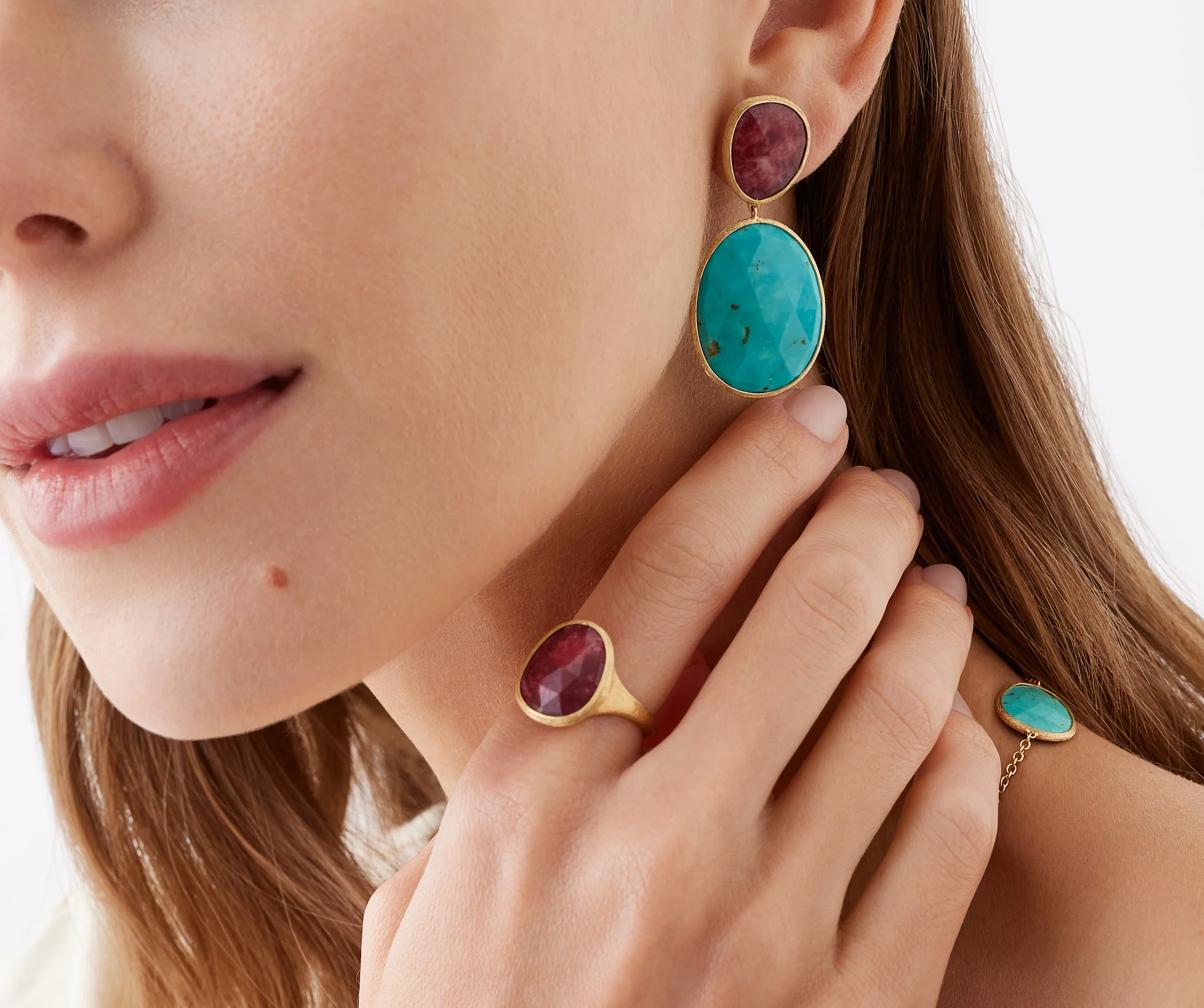 Marco Bicego 18k Yellow Gold And Thulite Lunaria Ring - Image 3