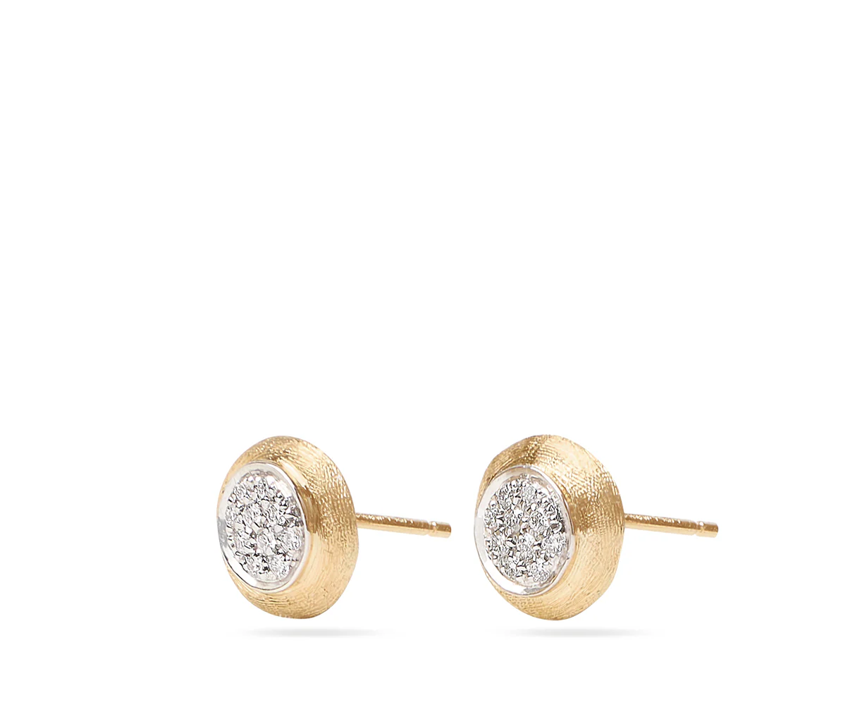 Marco Bicego 18k Yellow Gold Jaipur Diamond Stud Earrings - Image 2