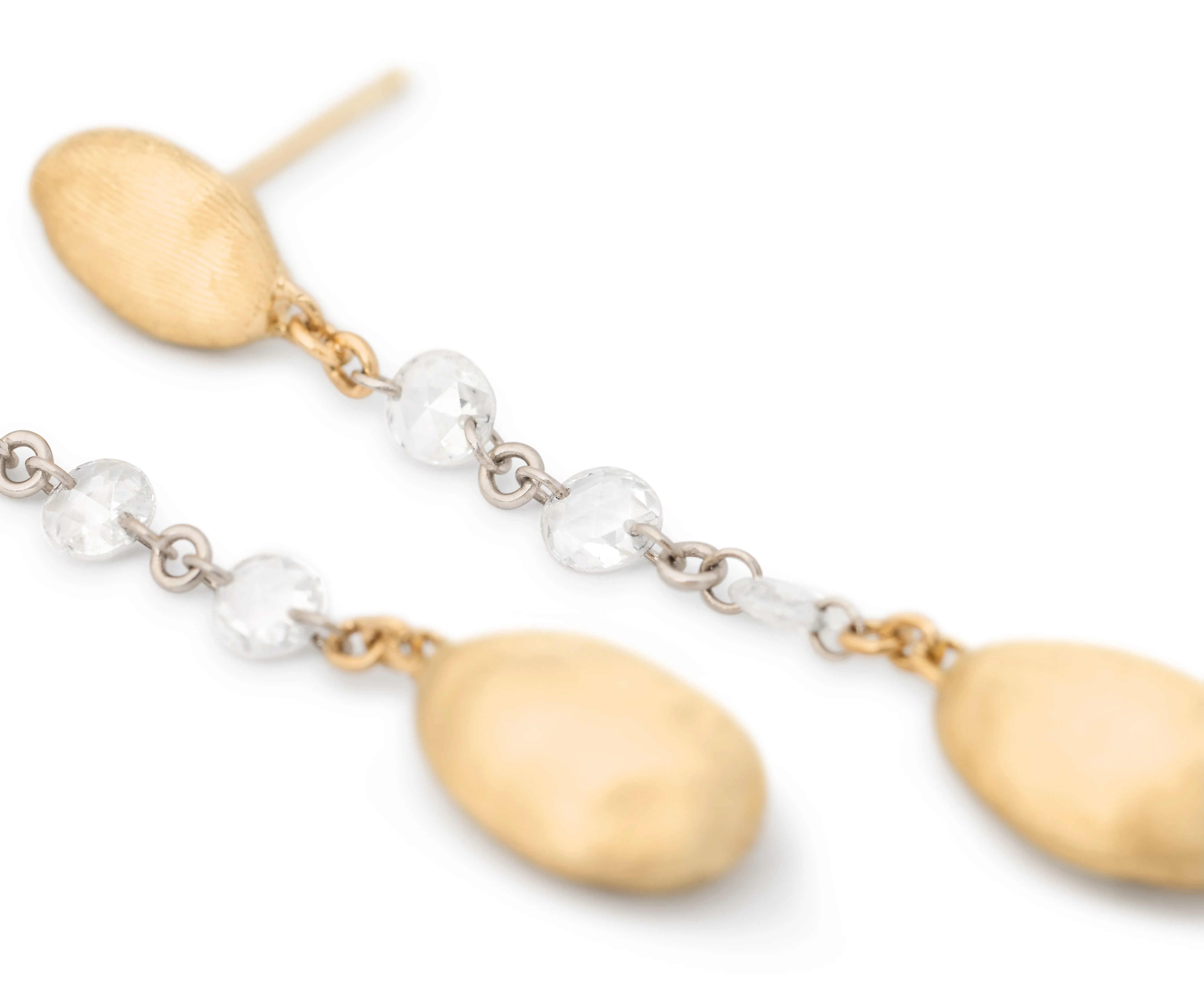 Marco Bicego 18k Yellow Gold Siviglia Diamond Drop Earrings - Image 2
