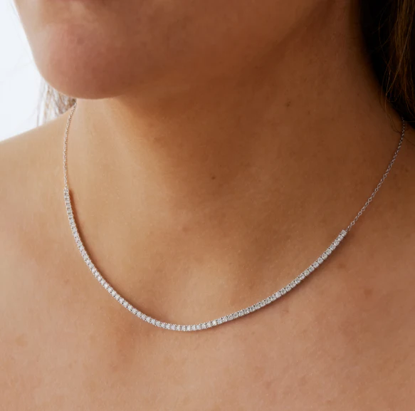 Memoire 18k White Gold Diamond Necklace - Image 2