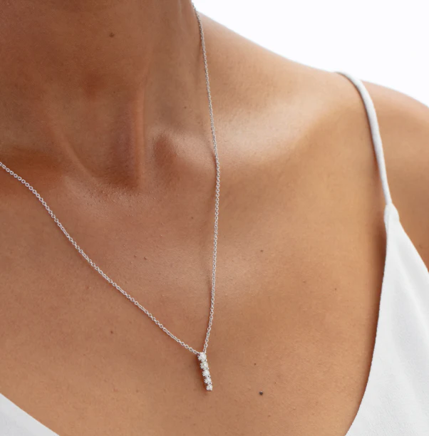 Memoire 18k White Gold Identity Diamond Necklace - Image 2