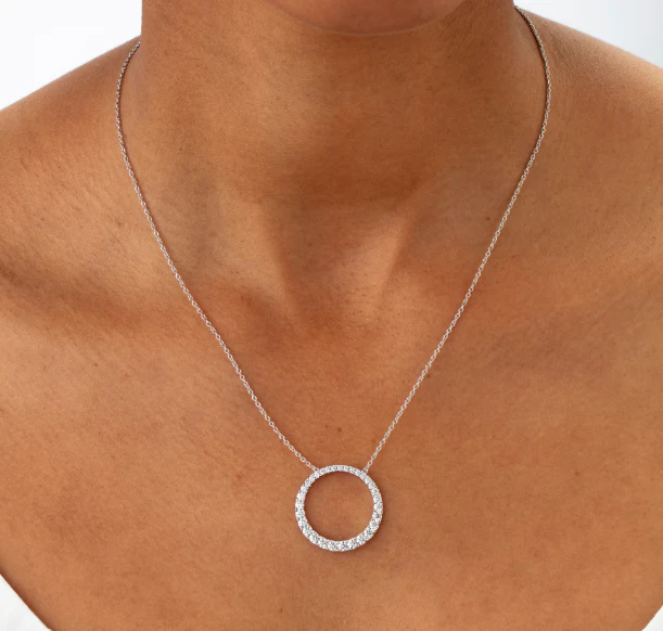 Memoire 18k White Gold Shapes Diamond Pendant - Image 2