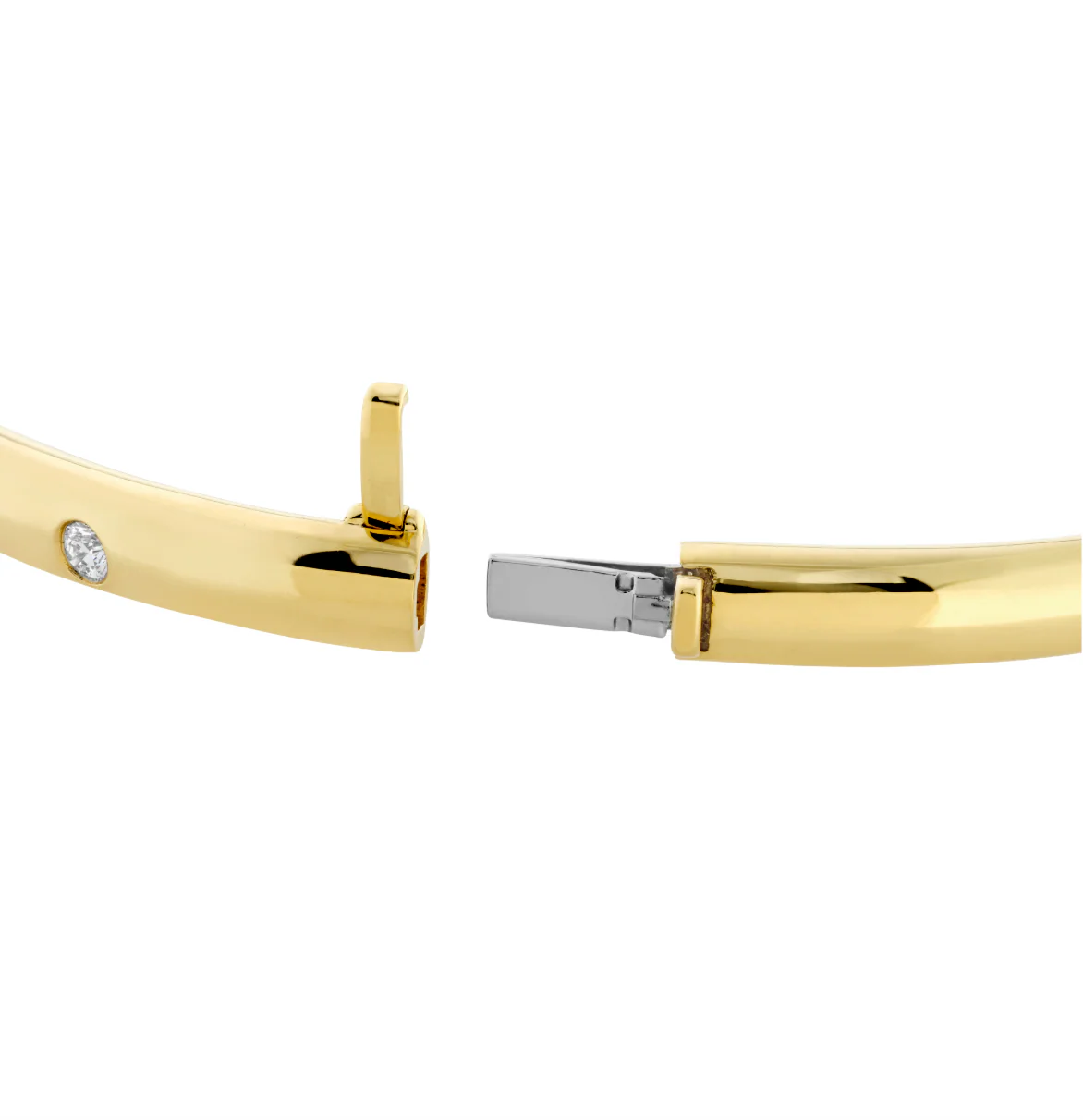 Memoire 18k Yellow Gold Gypsy Diamond Bangle - Image 2