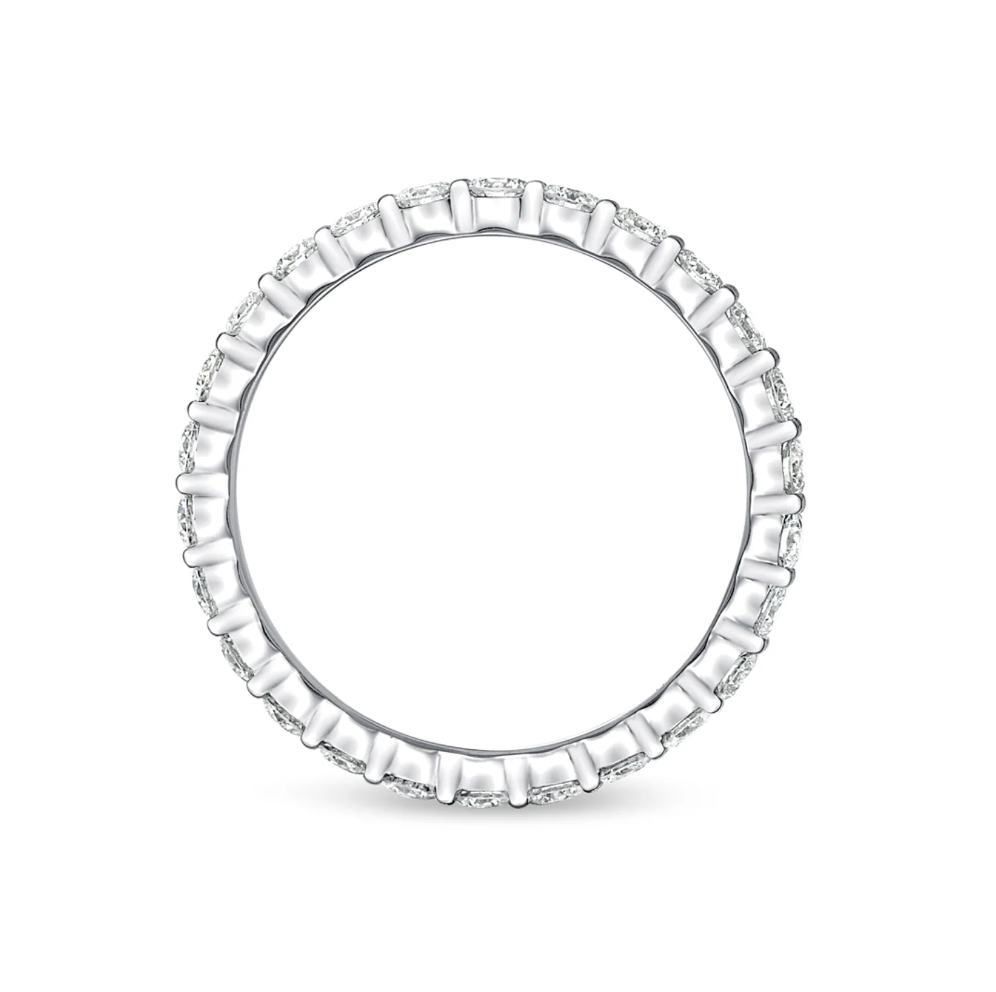 Memoire Platinum Petite Prong Diamond Eternity Band - Image 2