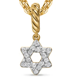 David Yurman Micro Pavé Star Of David Amulet In 18k Yellow Gold With Diamonds, 7.4mm - Image 2