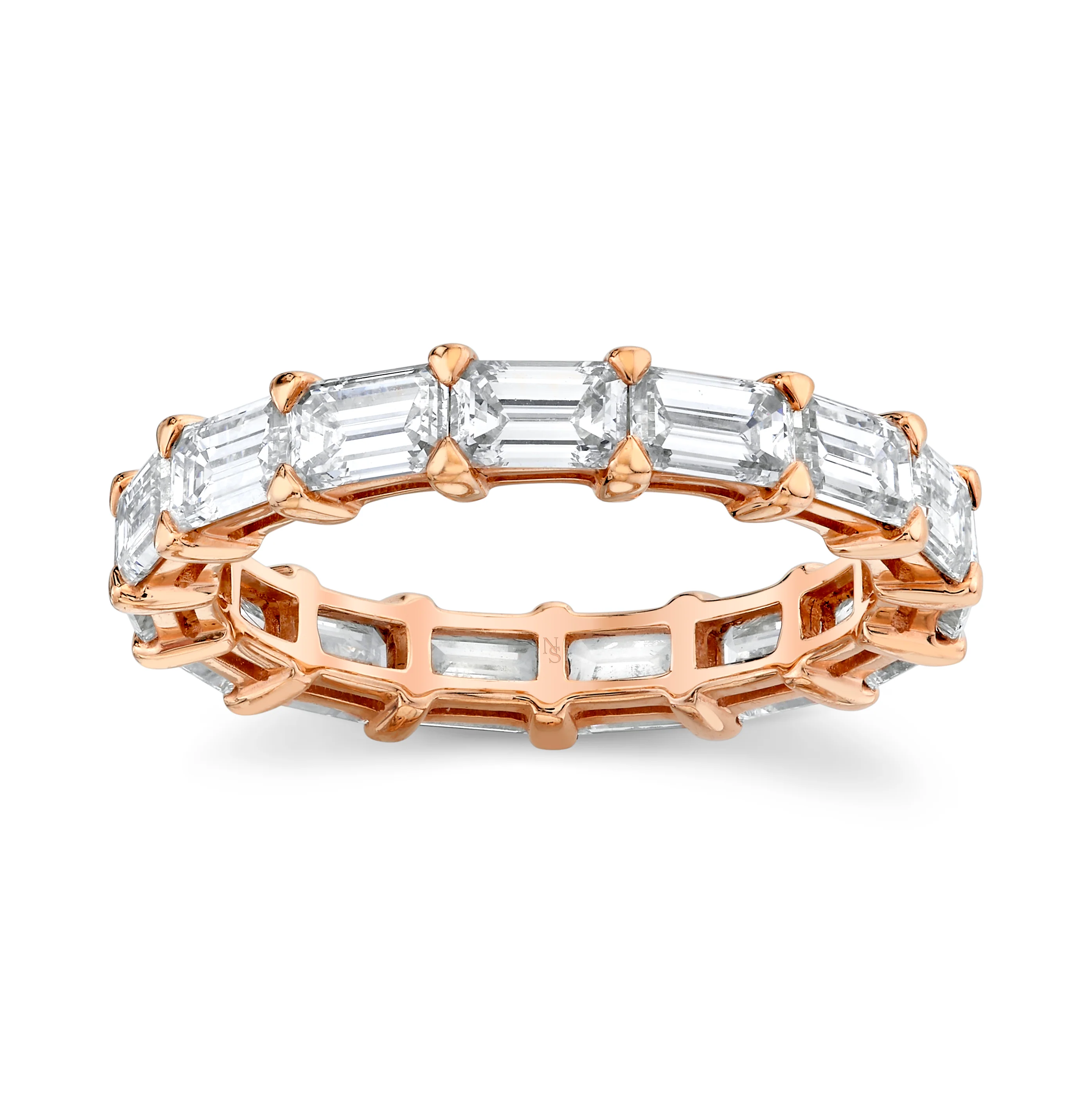 Norman Silverman 18k Rose Gold Diamond Band - Image 2