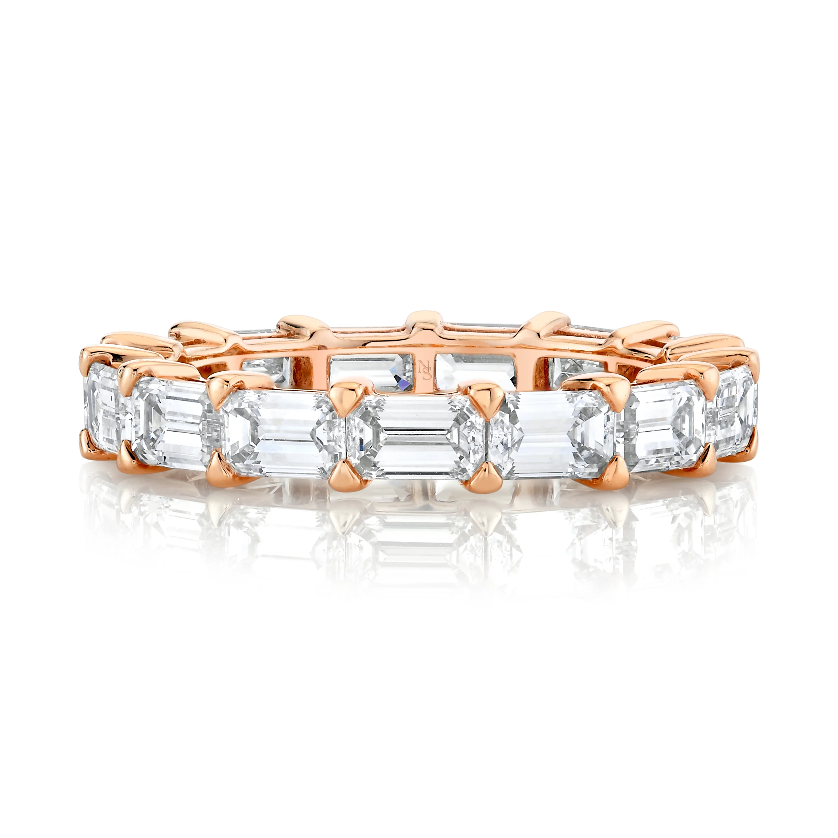 Norman Silverman 18k Rose Gold Diamond Band - Image 3