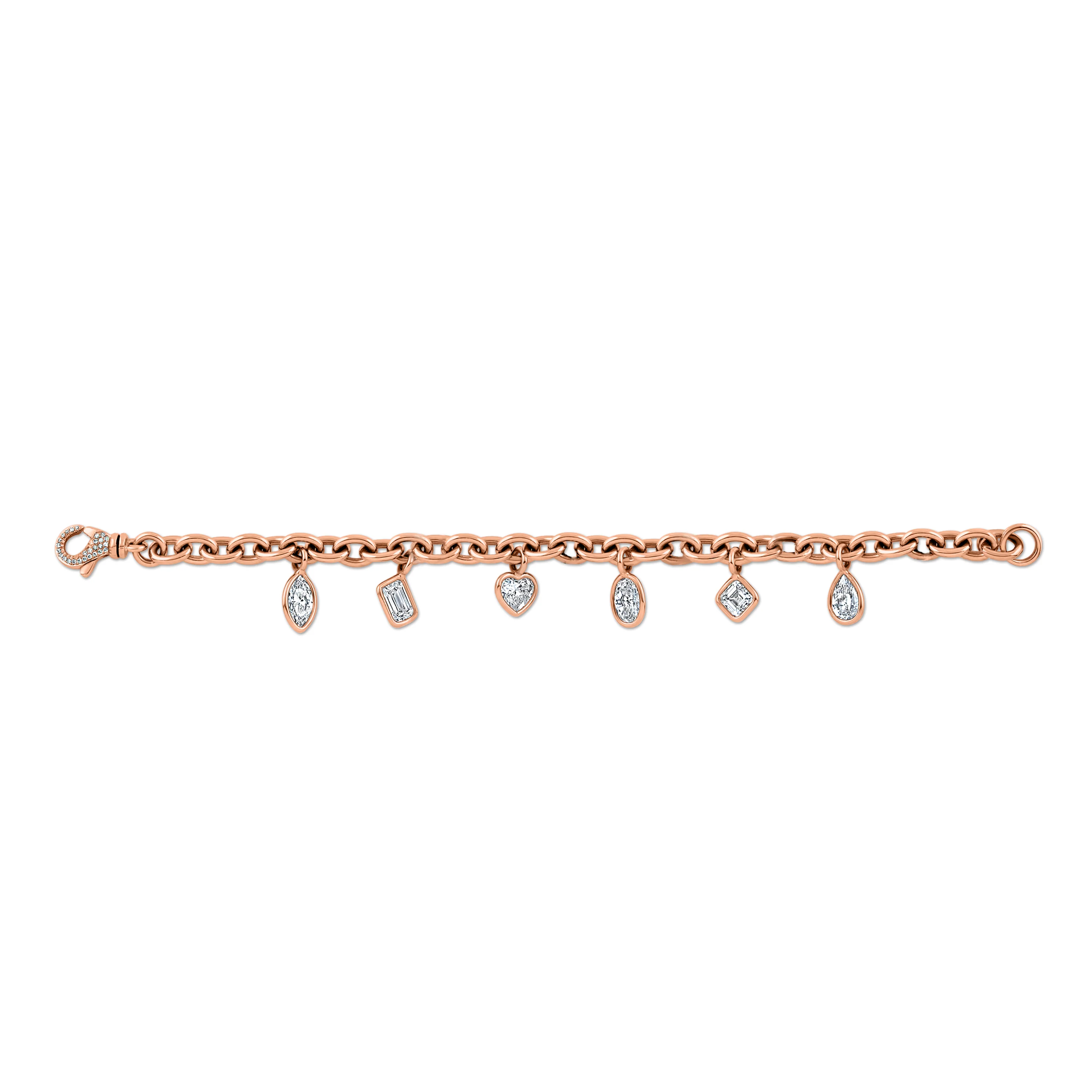 Norman Silverman 18k Rose Gold Diamond Bracelet - Image 2