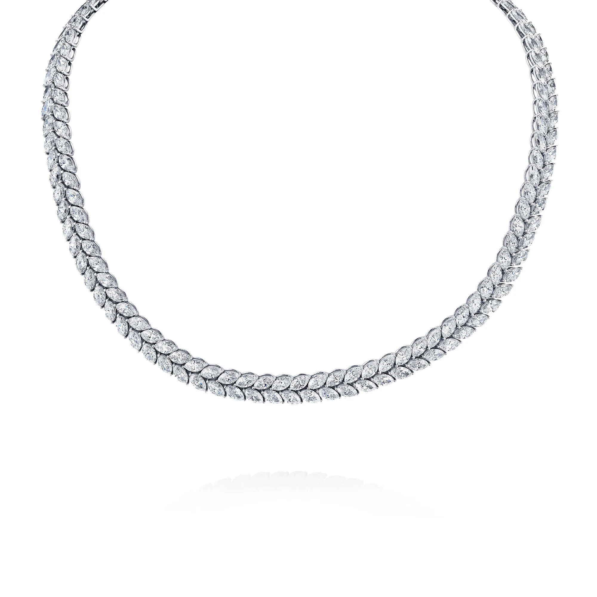 Norman Silverman 18k White Gold Diamond Necklace - Image 2