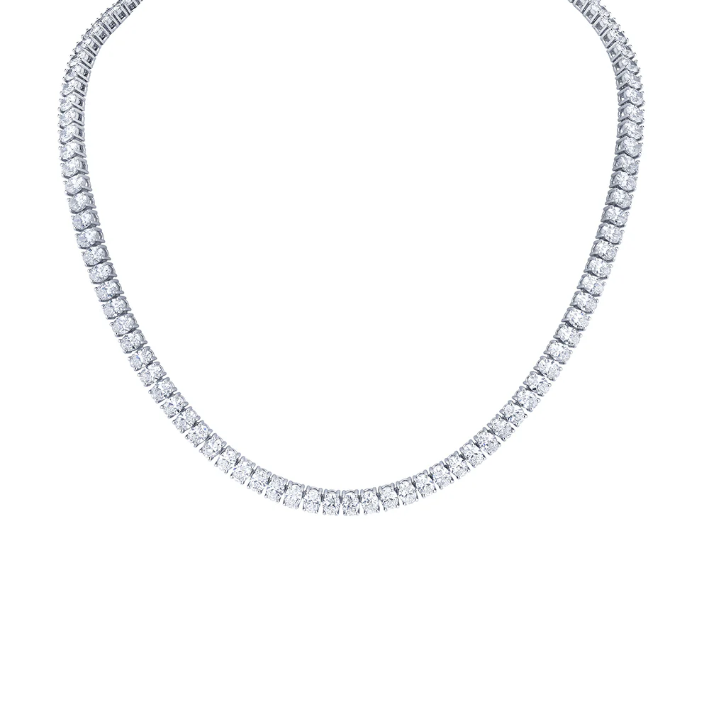Norman Silverman 18k White Gold Diamond Necklace - Image 2