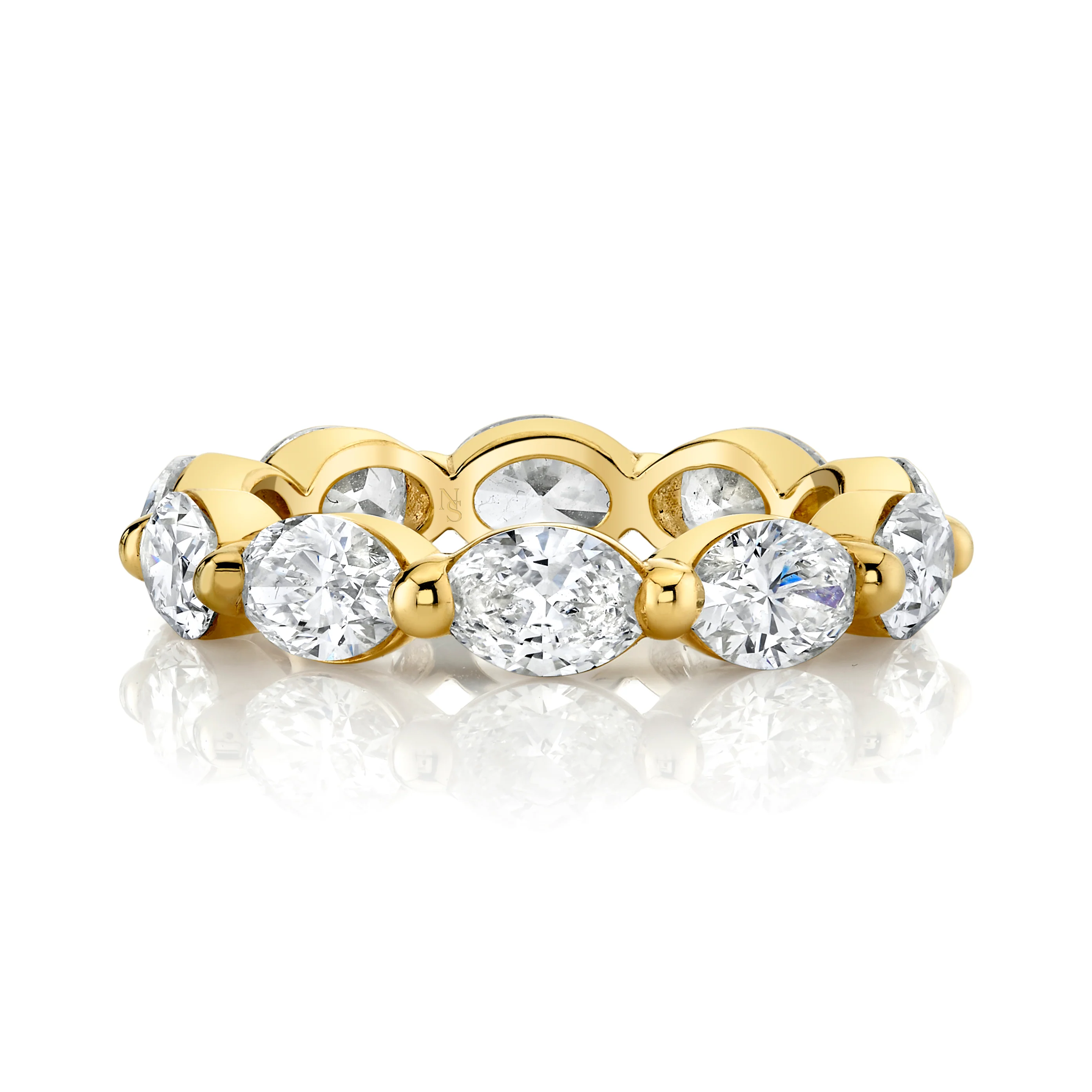 Norman Silverman 18k Yellow Gold Diamond Band - Image 2