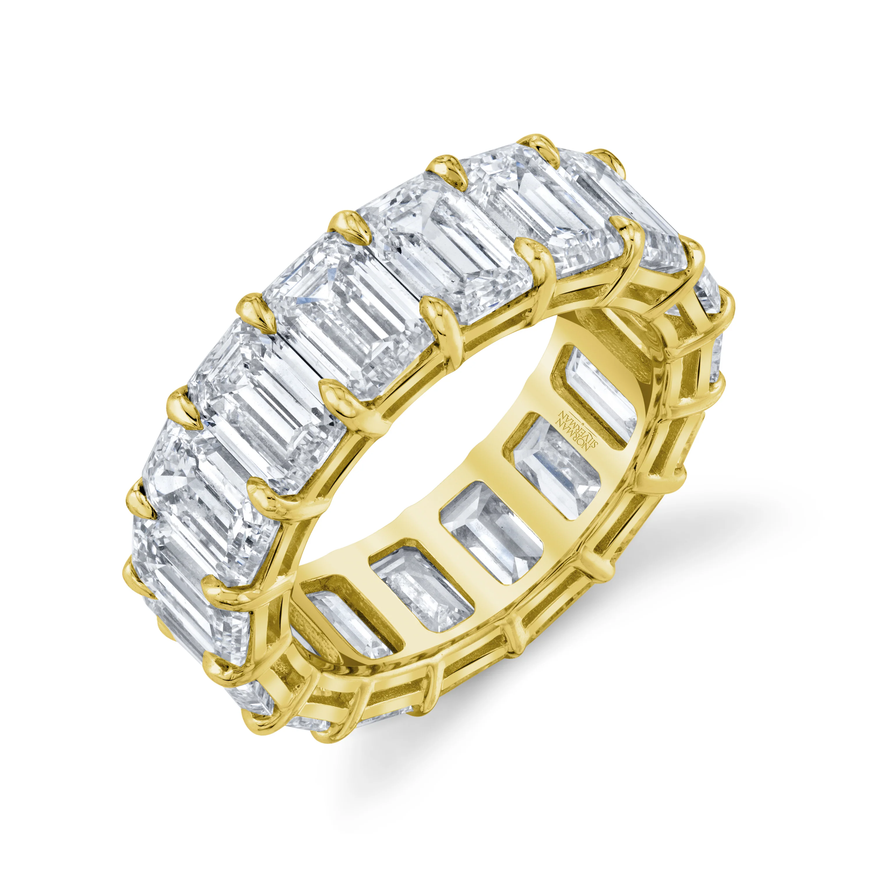 Norman Silverman 18k Yellow Gold Diamond Band - Image 2