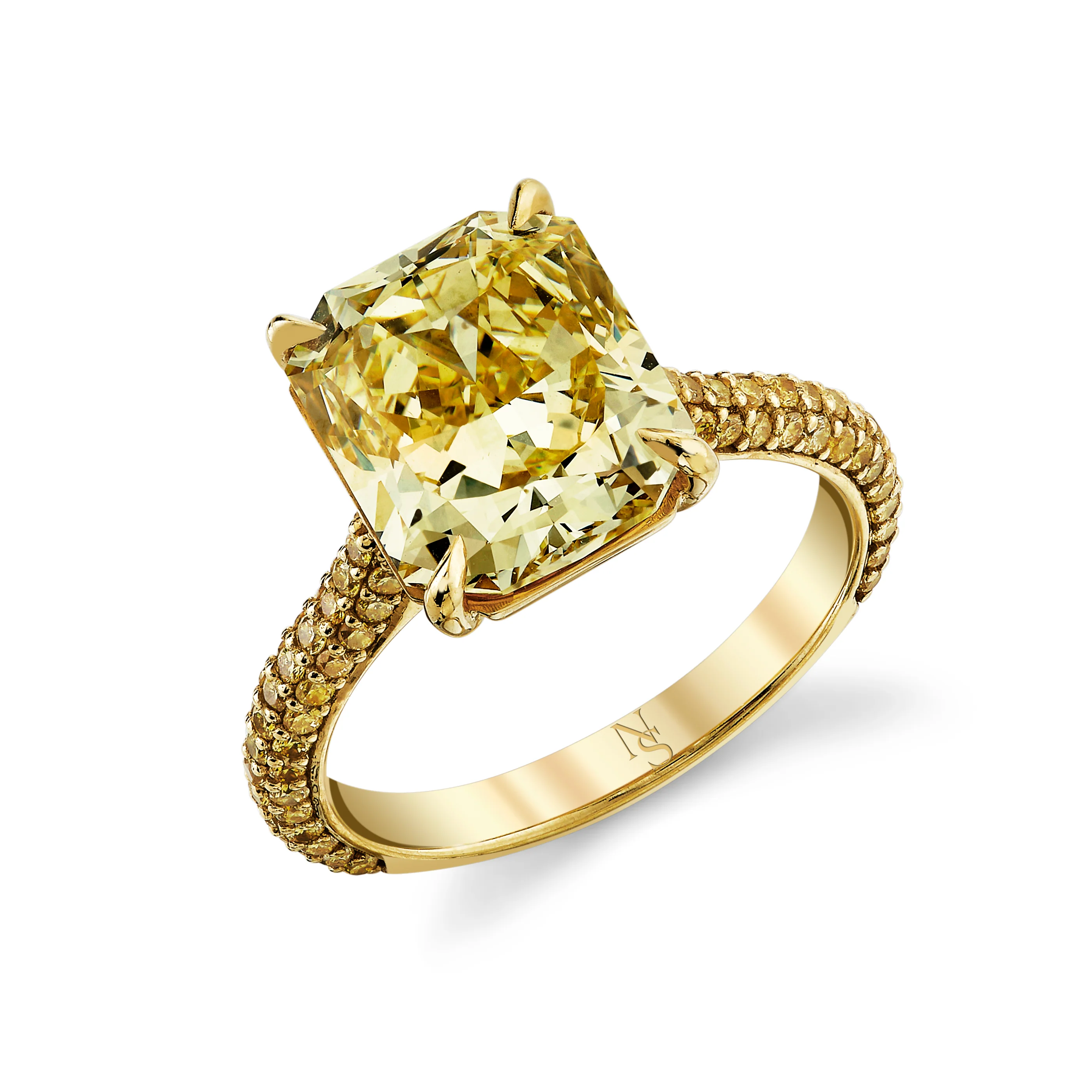 Norman Silverman 18k Yellow Gold Diamond Engagement Ring - Image 2