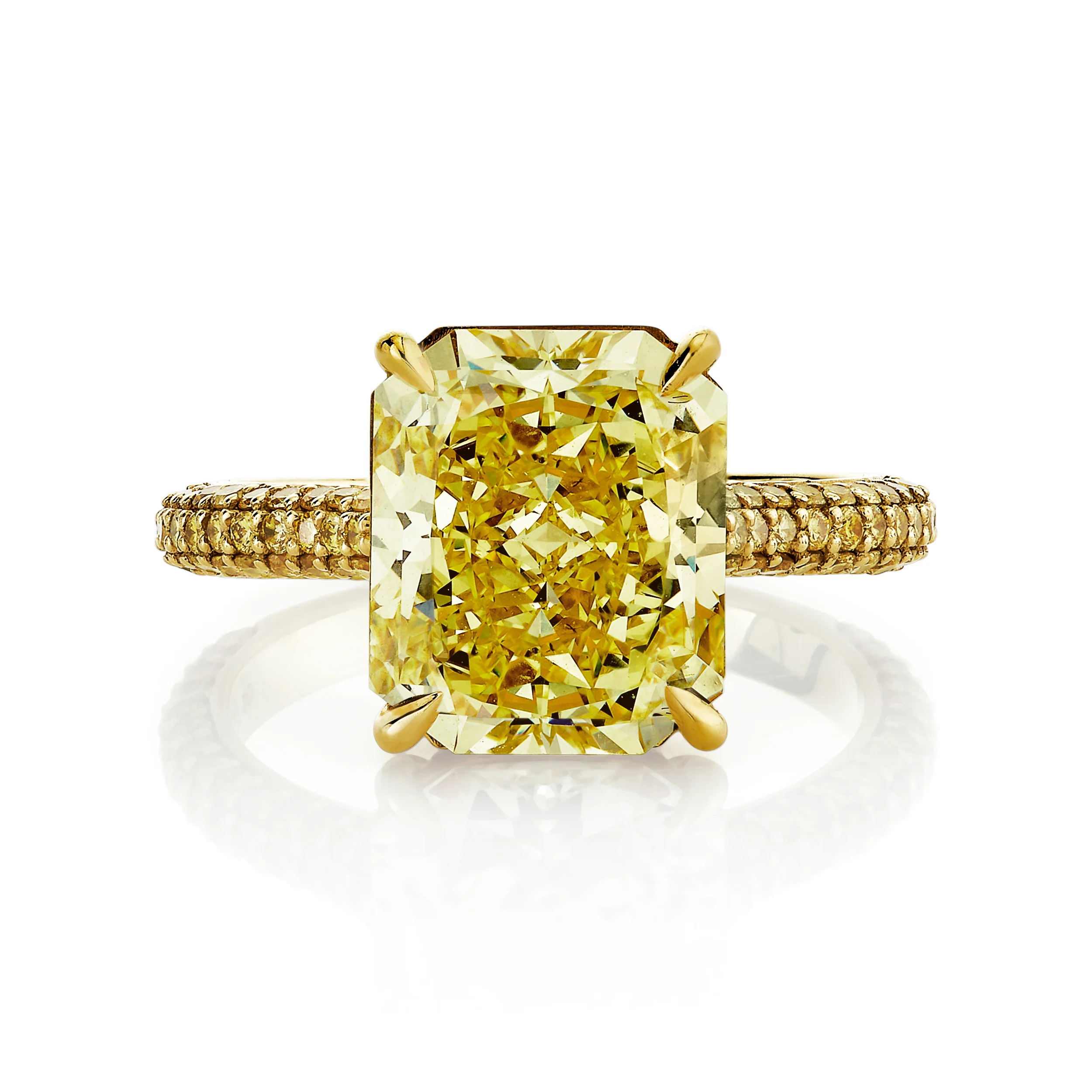 Norman Silverman 18k Yellow Gold Diamond Engagement Ring - Image 3