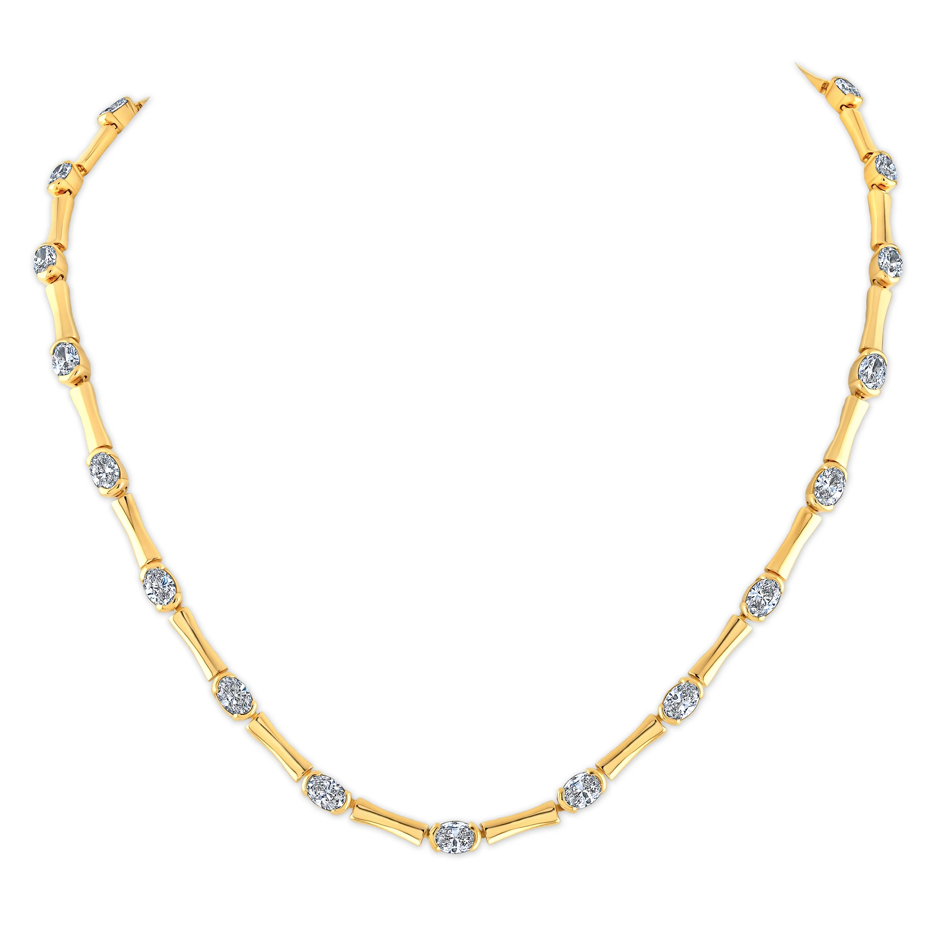 Norman Silverman 18k Yellow Gold Diamond Necklace - Image 2