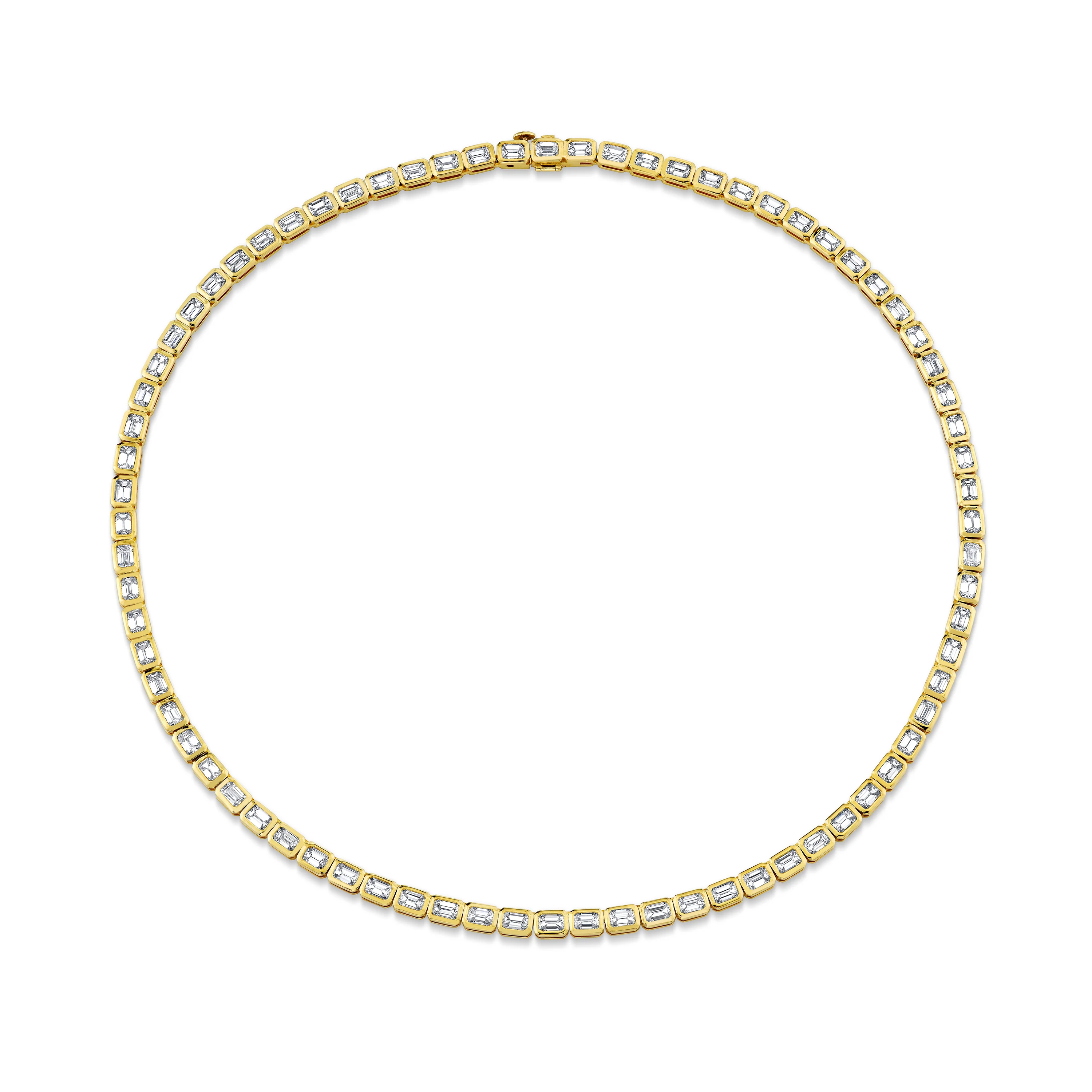 Norman Silverman 18k Yellow Gold East-West Diamond Necklace - Image 2
