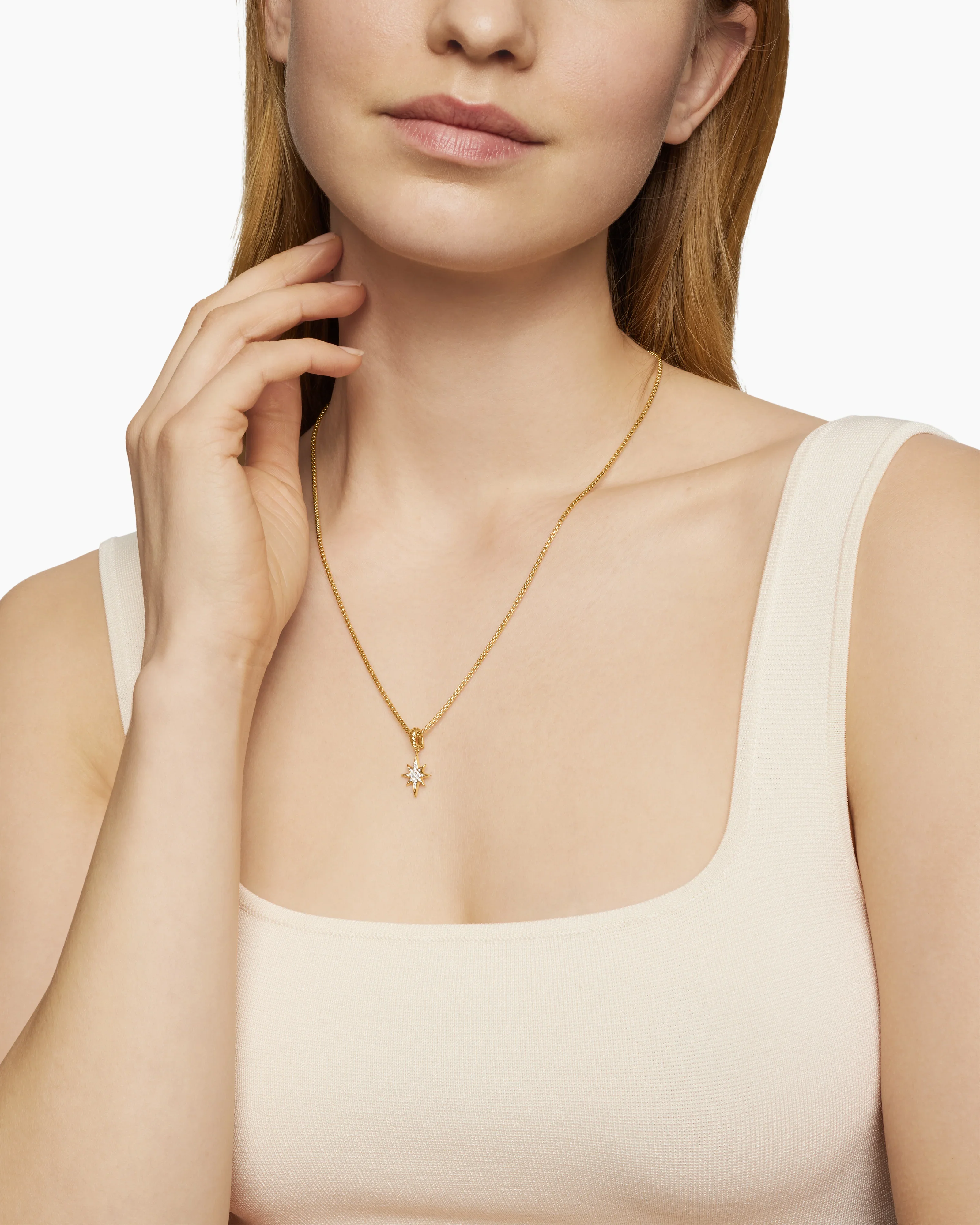David Yurman North Star Amulet In 18k Yellow Gold With Diamonds, 15mm - Image 2