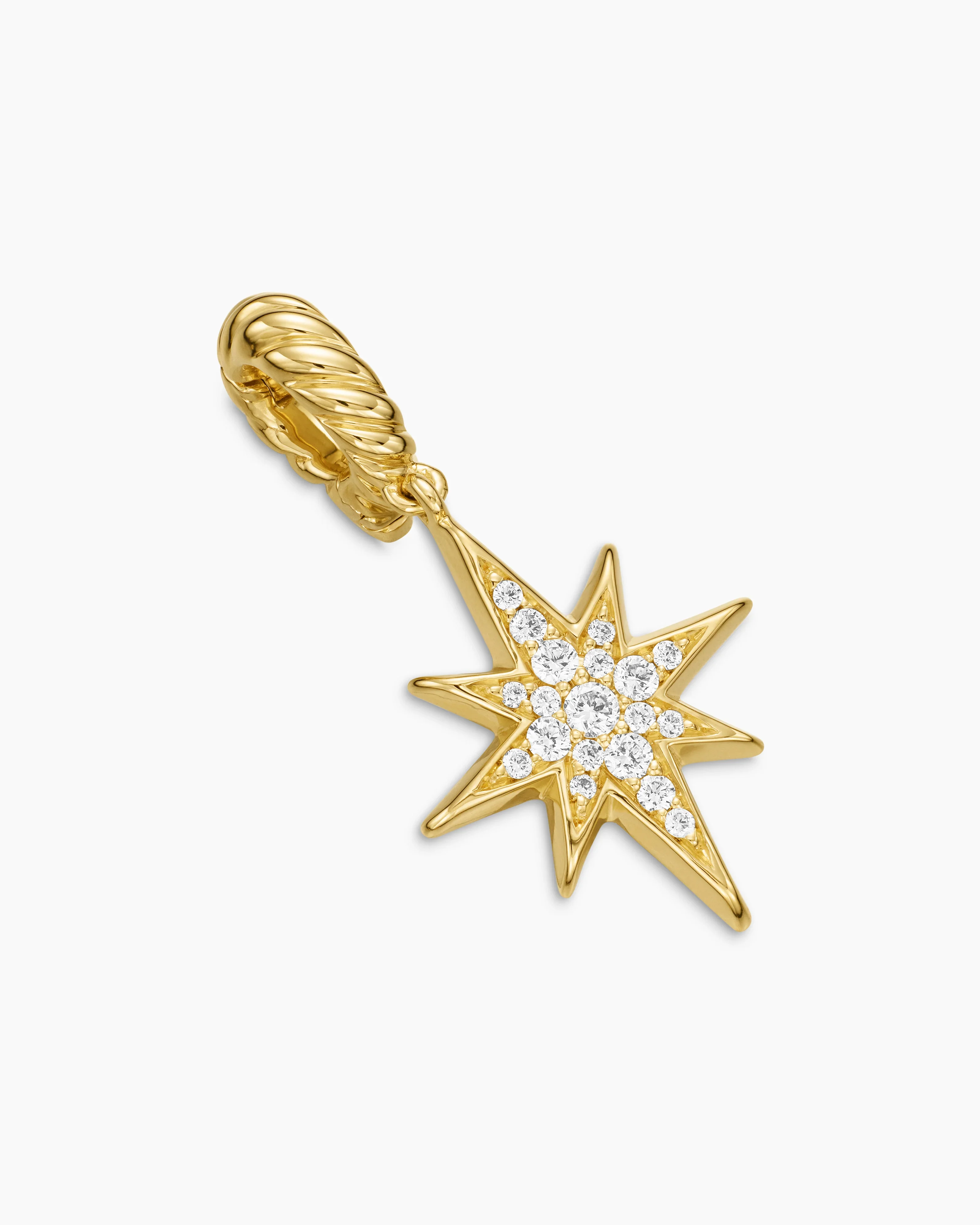 David Yurman North Star Amulet In 18k Yellow Gold With Diamonds, 15mm - Image 3