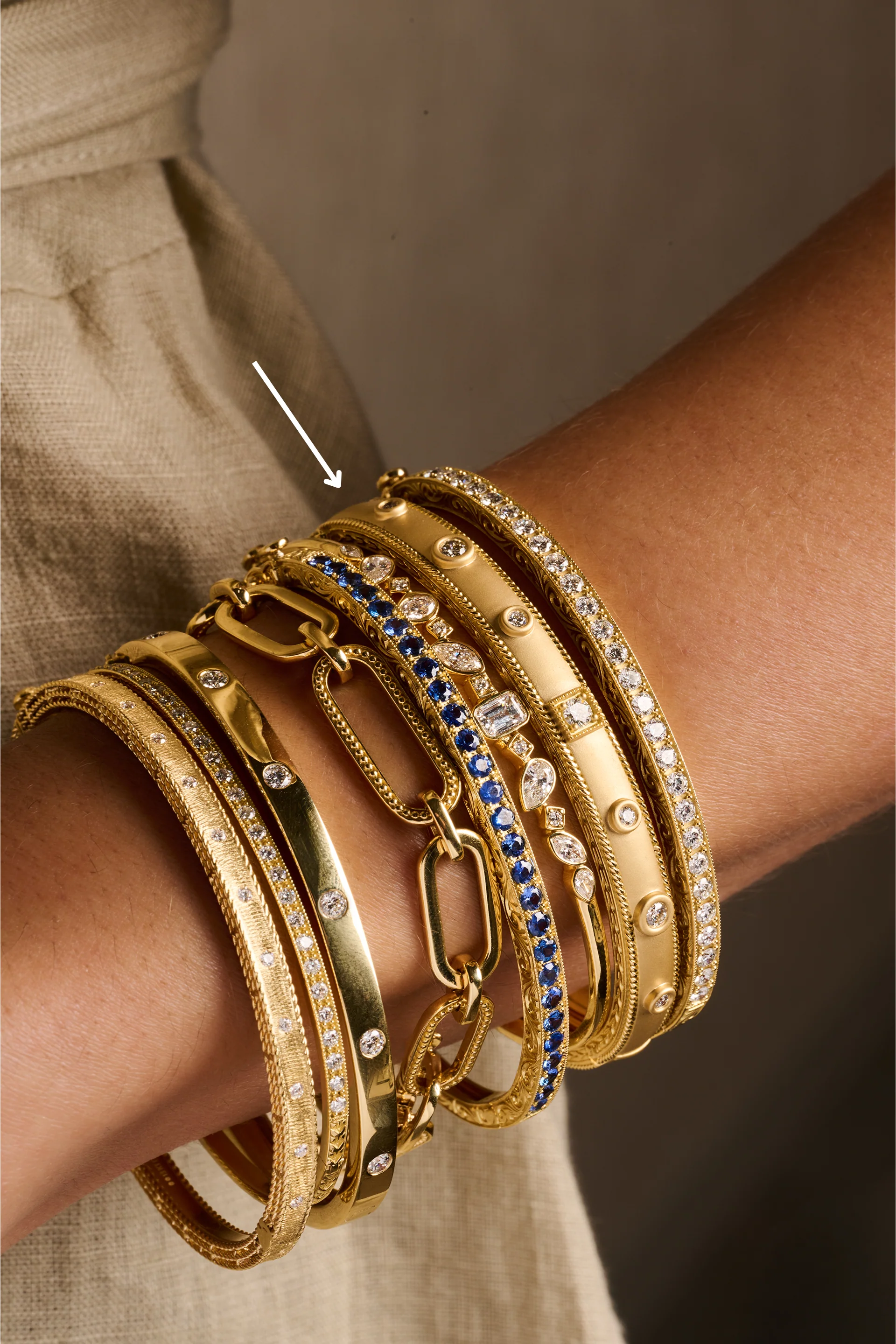 Penny Preville 18k Yellow Gold Amulet Diamond Bracelet - Image 2
