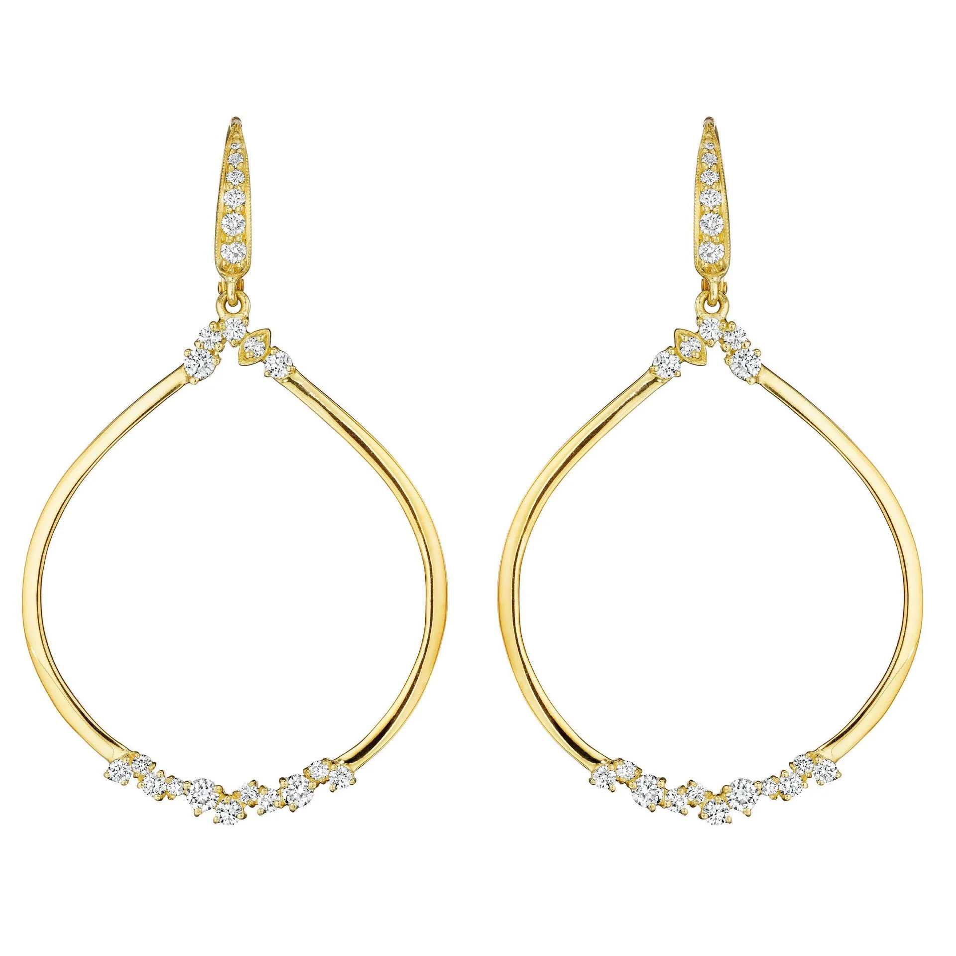 Penny Preville 18k Yellow Gold Stardust Diamond Earrings