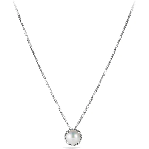 David Yurman Petite Chatelaine® Necklace In Sterling Silver With Pearl, 10mm