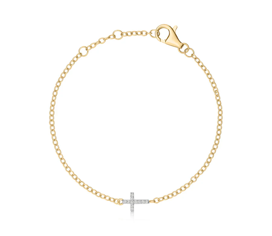 Phillips House 14k Yellow Gold Affair Cross Chain Bracelet