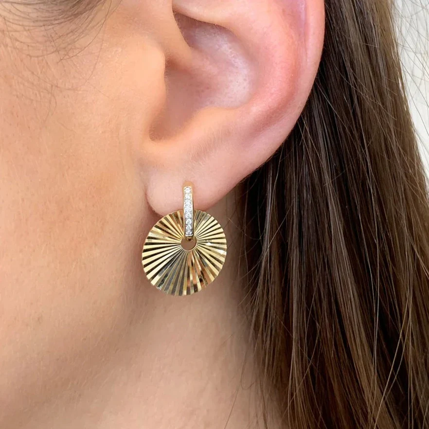 Phillips House 14k Yellow Gold Aura Diamond Earrings - Image 2
