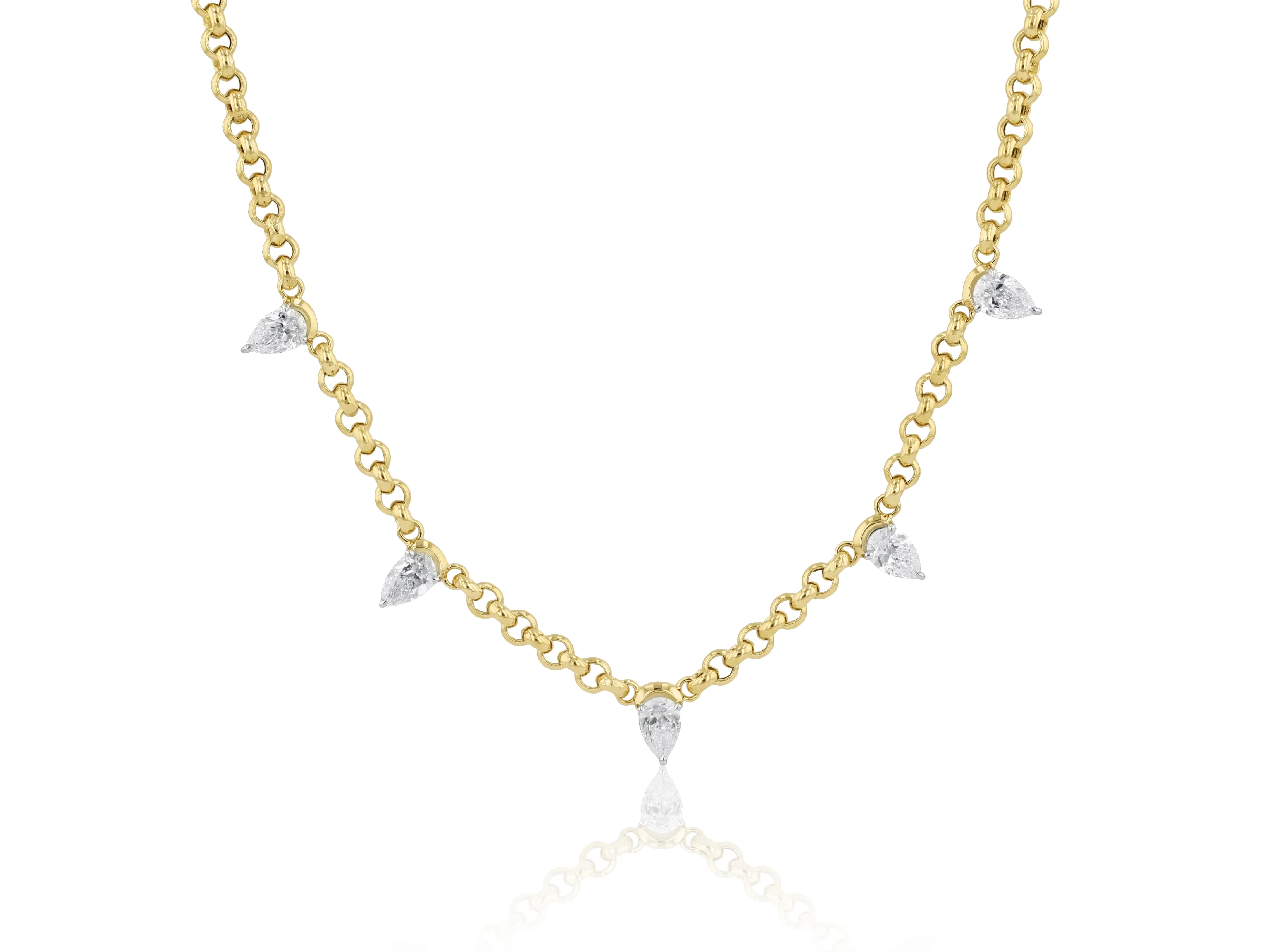 Phillips House Platinum & 18k Yellow Gold One Of One Diamond Necklace