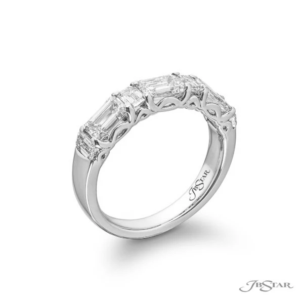Jb Star Platinum Emerald Cut Diamond Band - Image 2