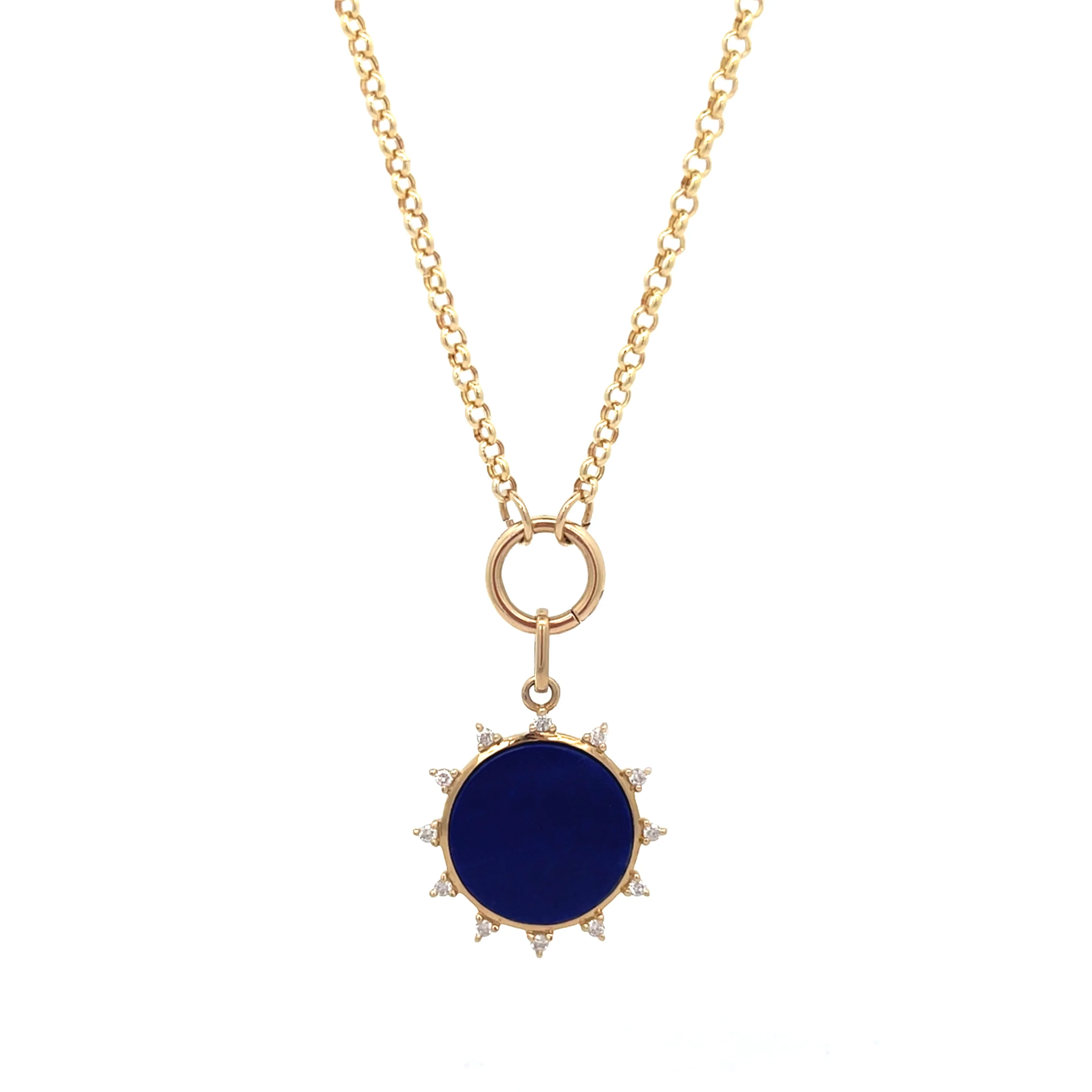 Rachel Reid 14k Yellow Gold Rolo Chain Necklace With Charm Clip - Image 2