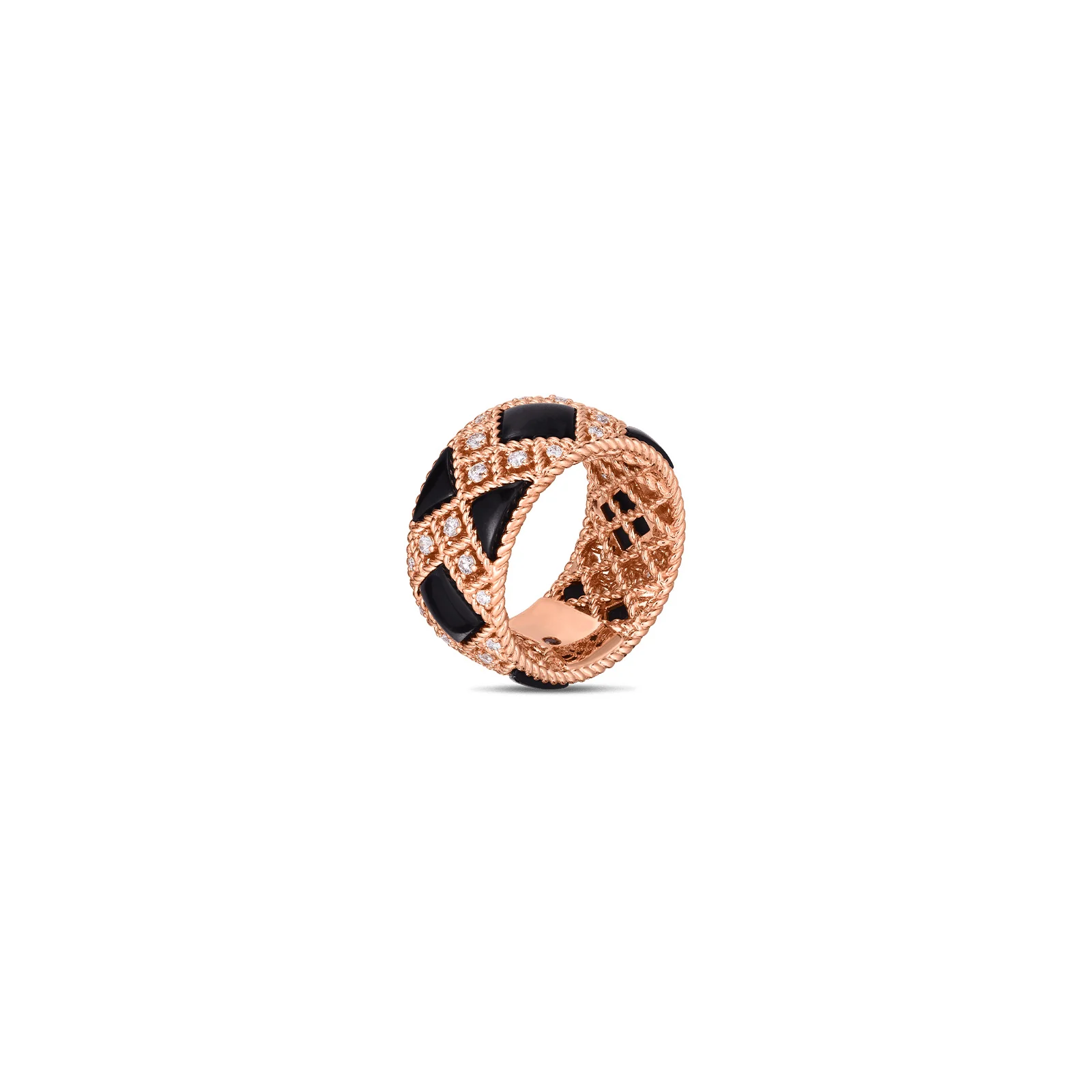 Roberto Coin 18k Rose Gold Palazzo Ducale Diamond And Colored Gemstone Ring - Image 2