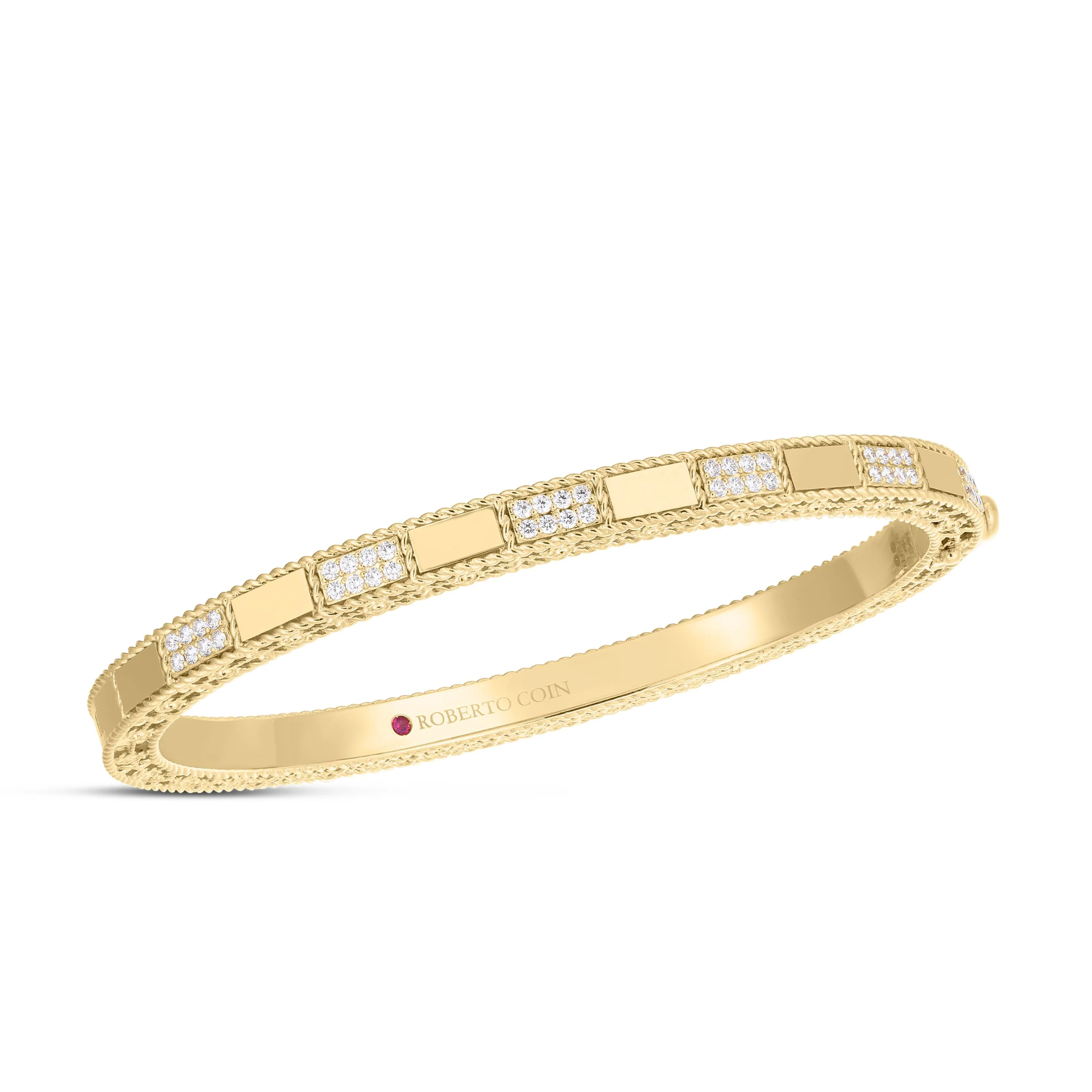 Roberto Coin 18k White Gold Mosaic Diamond Bracelet