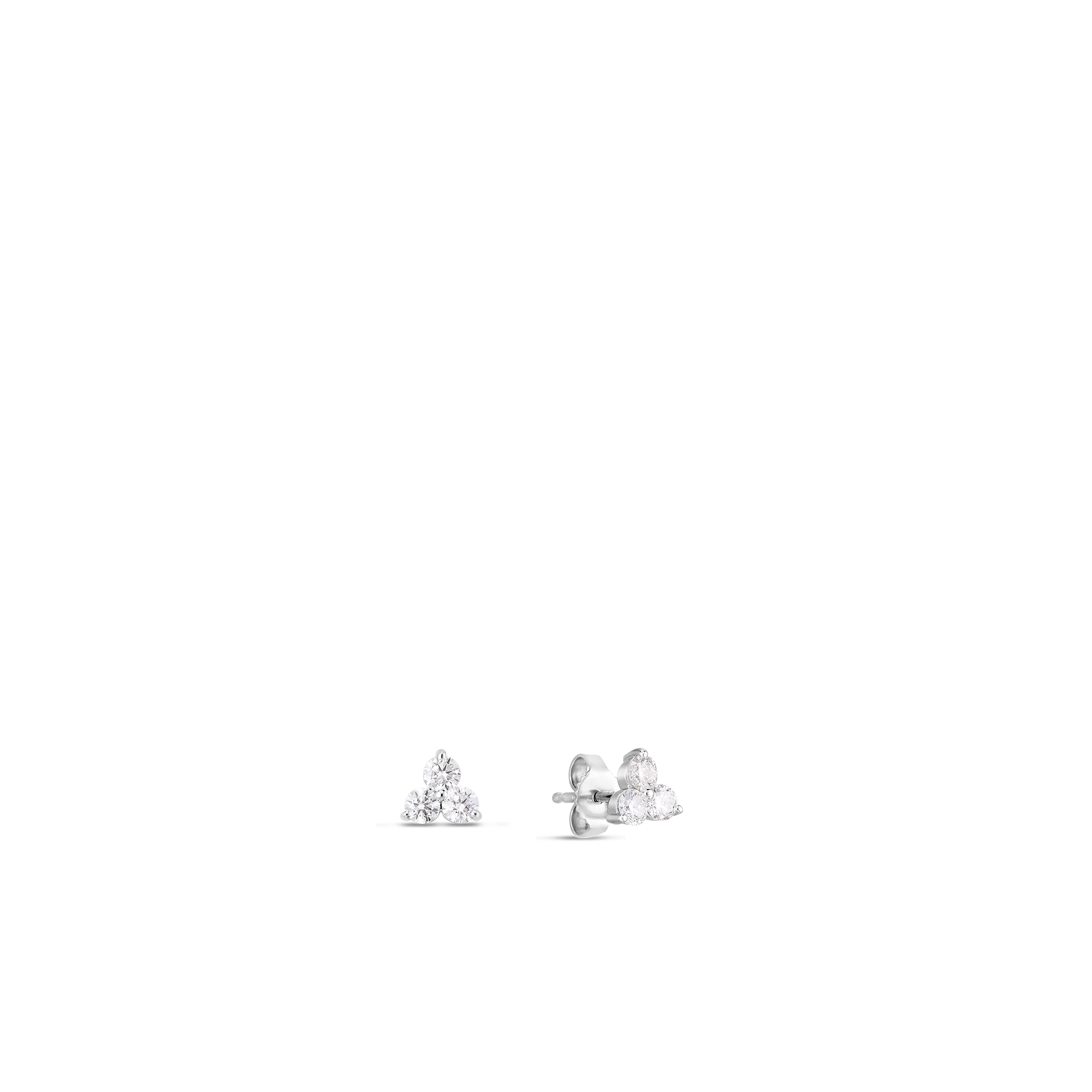 Roberto Coin 18k White Gold Cluster Diamond Earrings - Image 2
