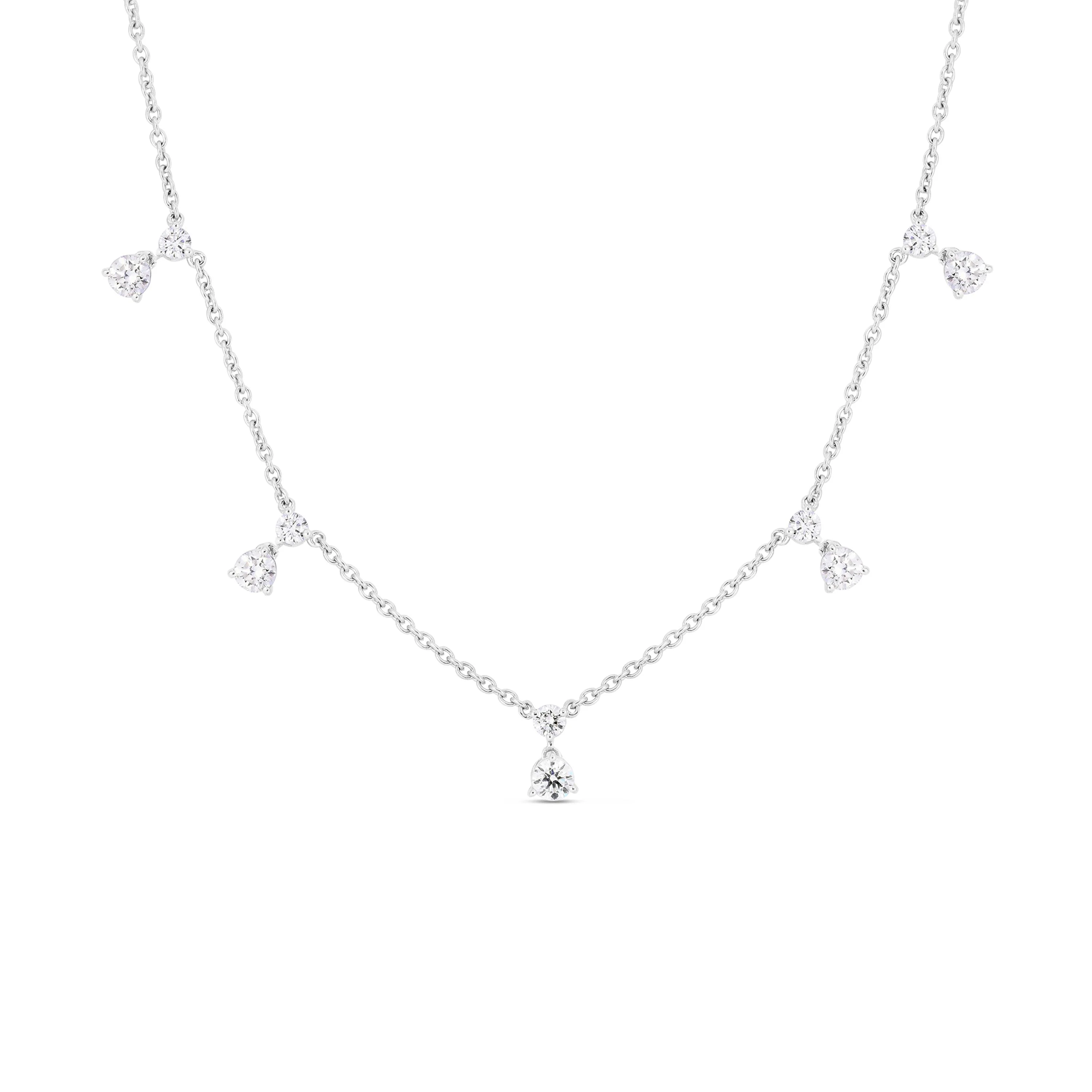 Roberto Coin 18k White Gold Diamonds By The Inch Diamond Necklace - Image 2