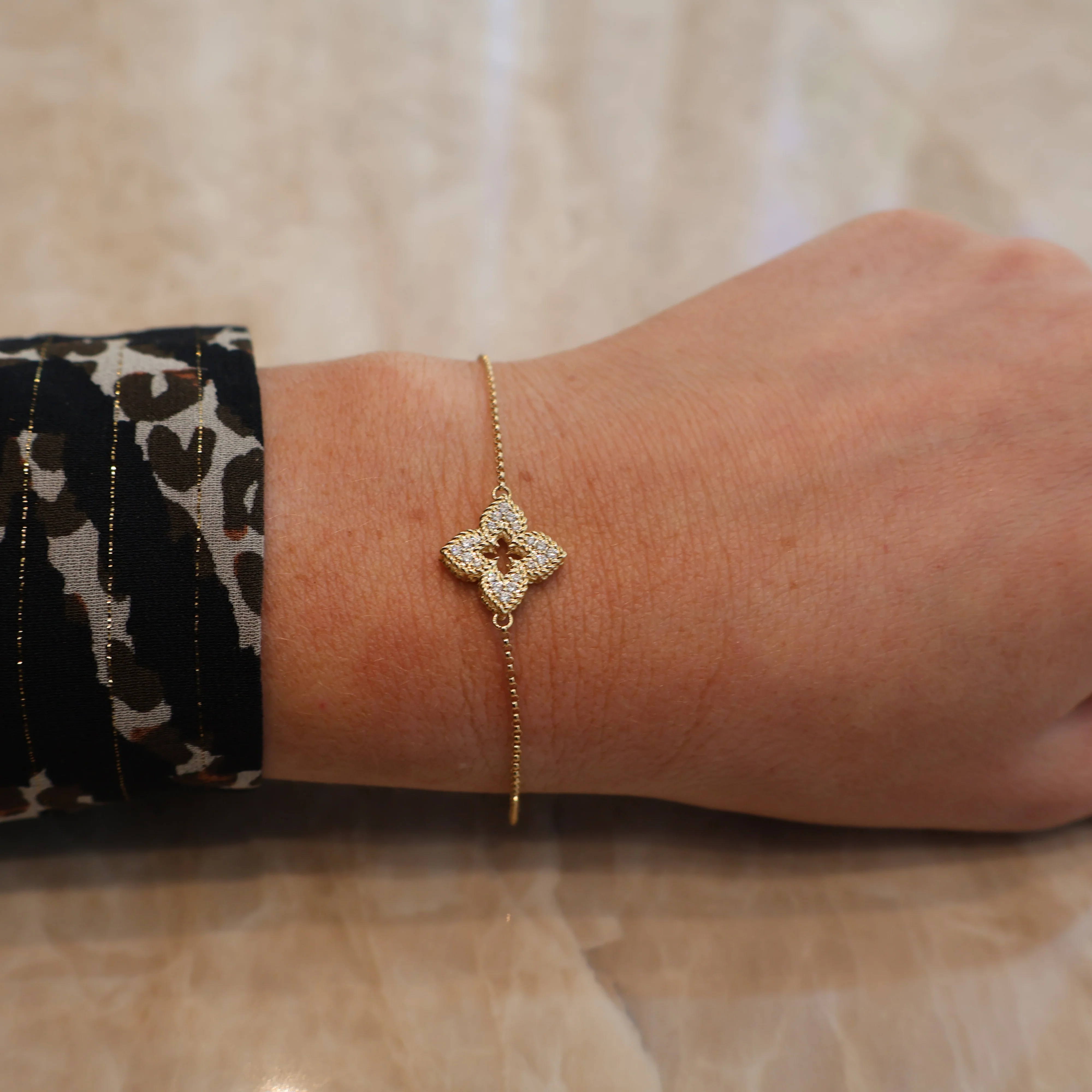 Roberto Coin 18k Yellow Gold Venetian Princess Diamond Bracelet - Image 2