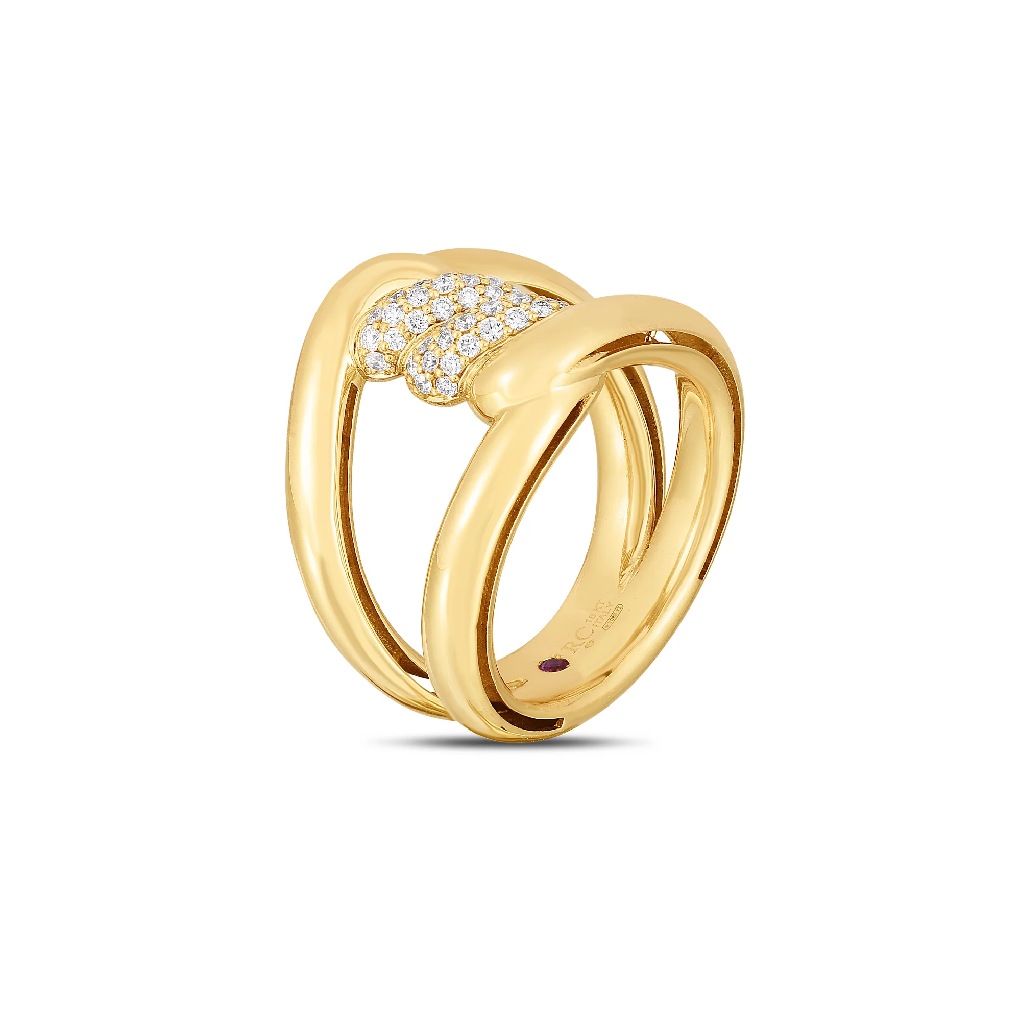 Roberto Coin 18k Yellow Gold Cialoma Diamond Ring - Image 2
