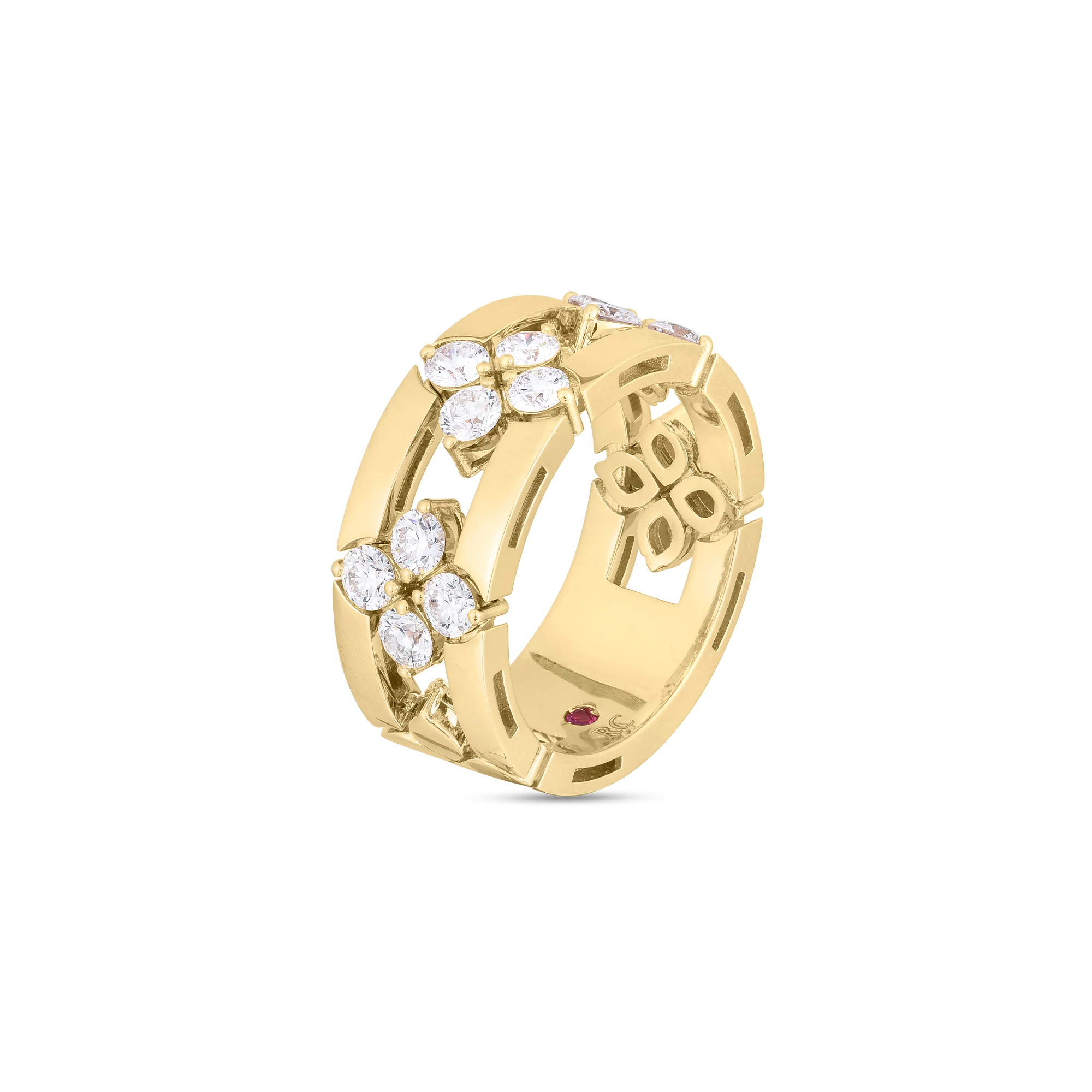 Roberto Coin 18k Yellow Gold Love In Verona Diamond Ring - Image 2