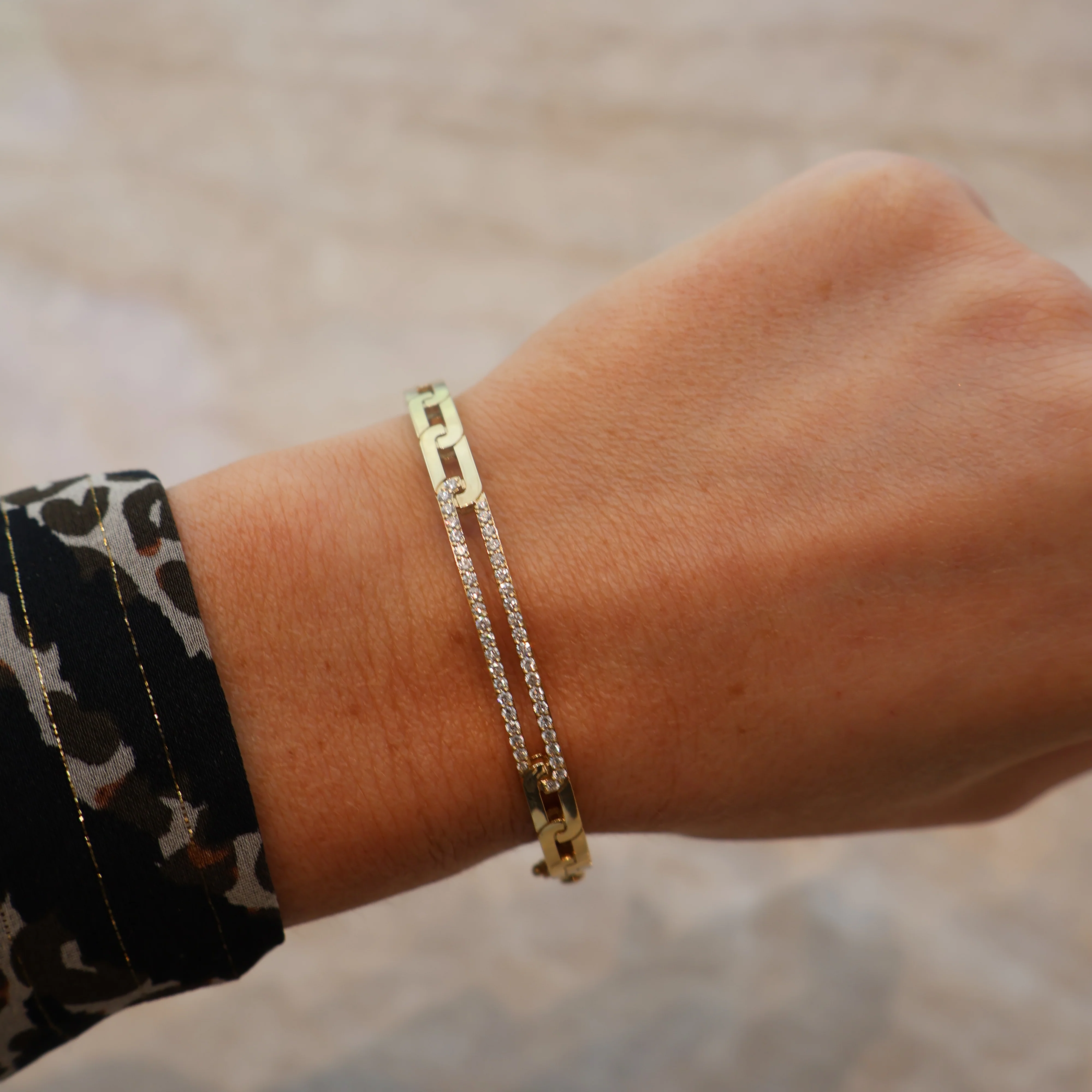 Roberto Coin 18k Yellow Gold Navarra Diamond Bracelet - Image 2