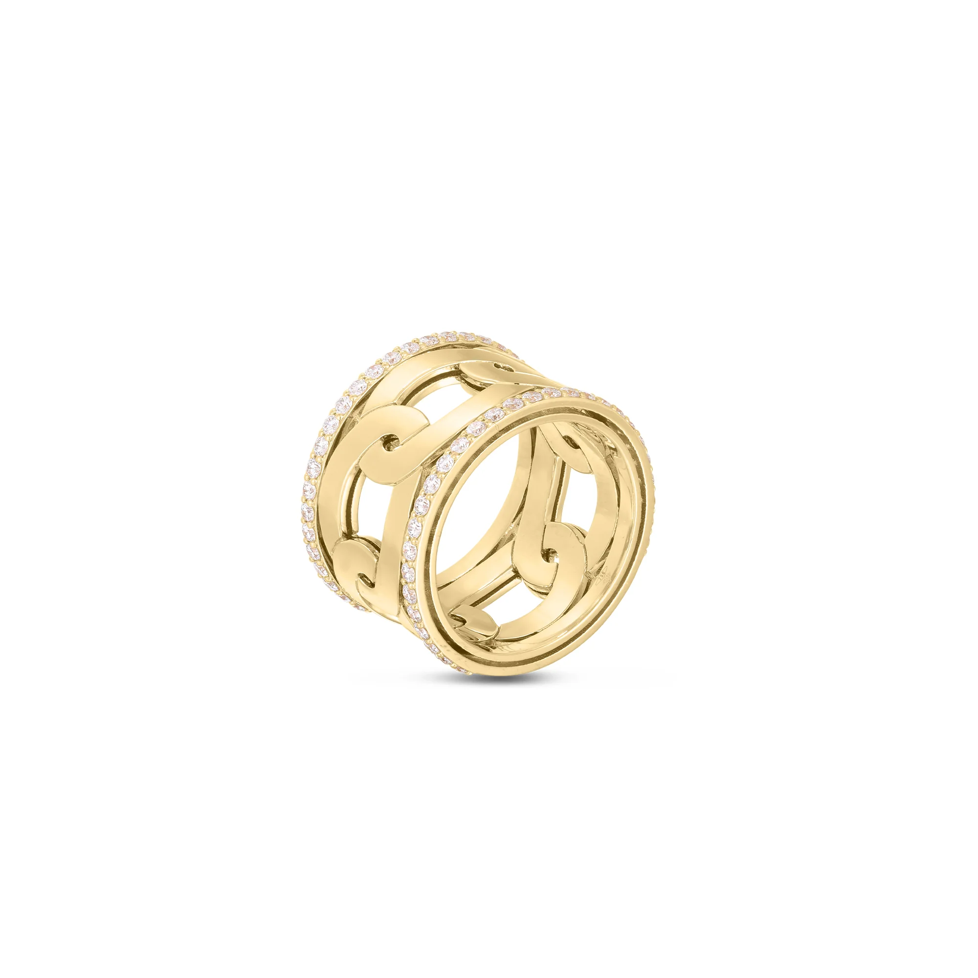 Roberto Coin 18k Yellow Gold Navarra Diamond Ring - Image 2