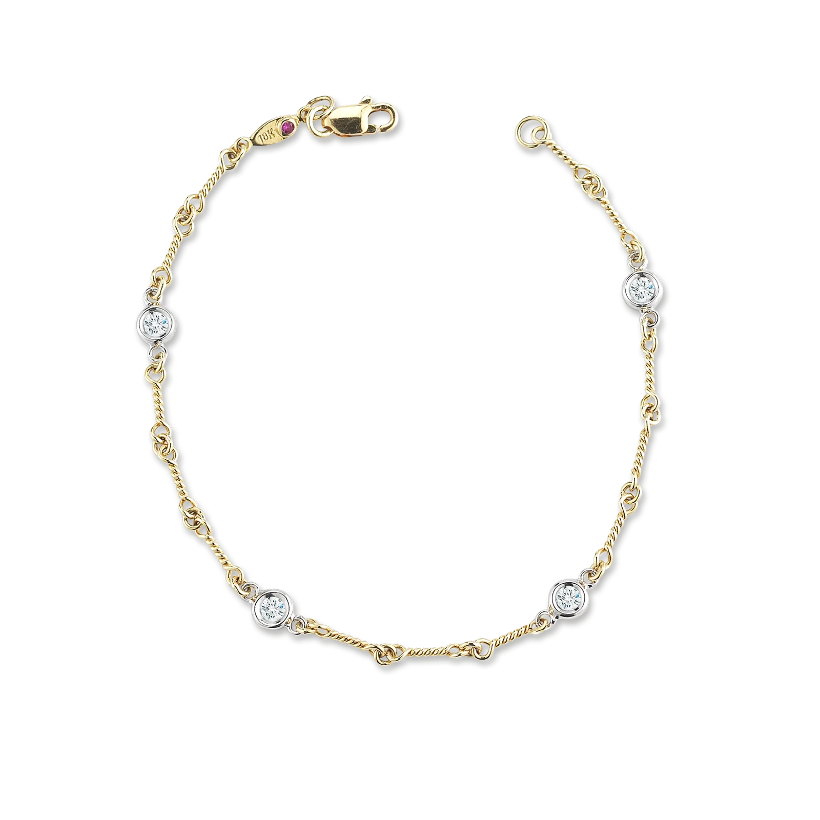Roberto Coin 18k Yellow Gold Diamonds By The Inch Diamond Bracelet