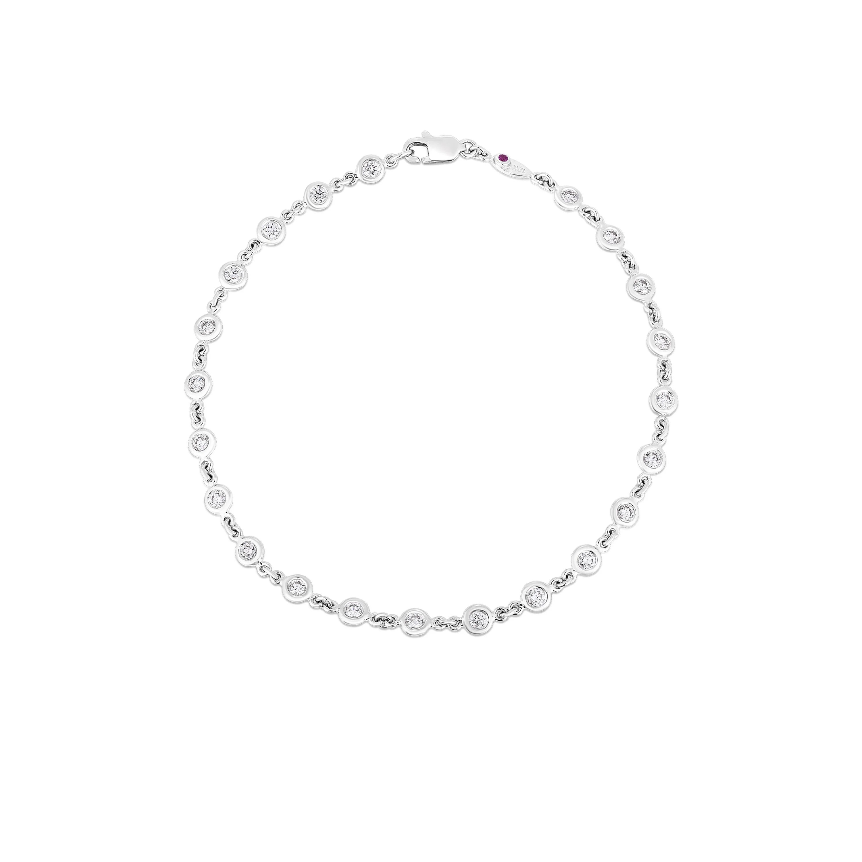 Roberto Coin 18k White Gold Diamonds By The Inch Diamond Bracelet - Image 2